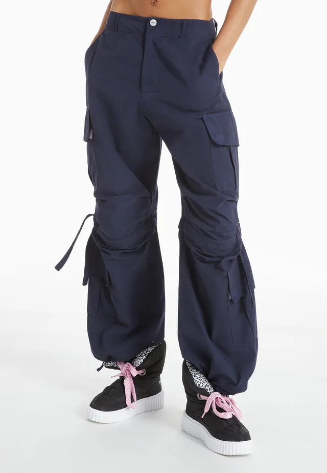 freddy-pantaloni-cargo-in-popeline-di-cotone-con-doppie-tasche image 1