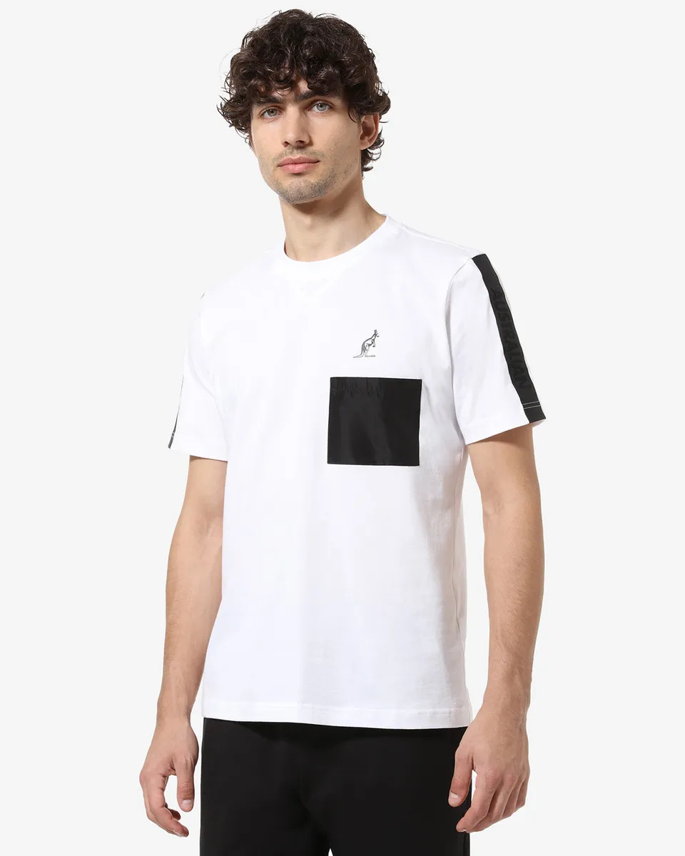 australian-impact-t-shirt-maglietta-cotone-bianca-con-taschino-memory image 1