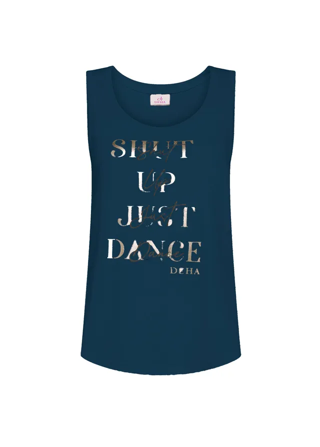 deha-top-d42402-con-stampa-grafica-in-jersey-organico-blu-top-leisure-donna image 1