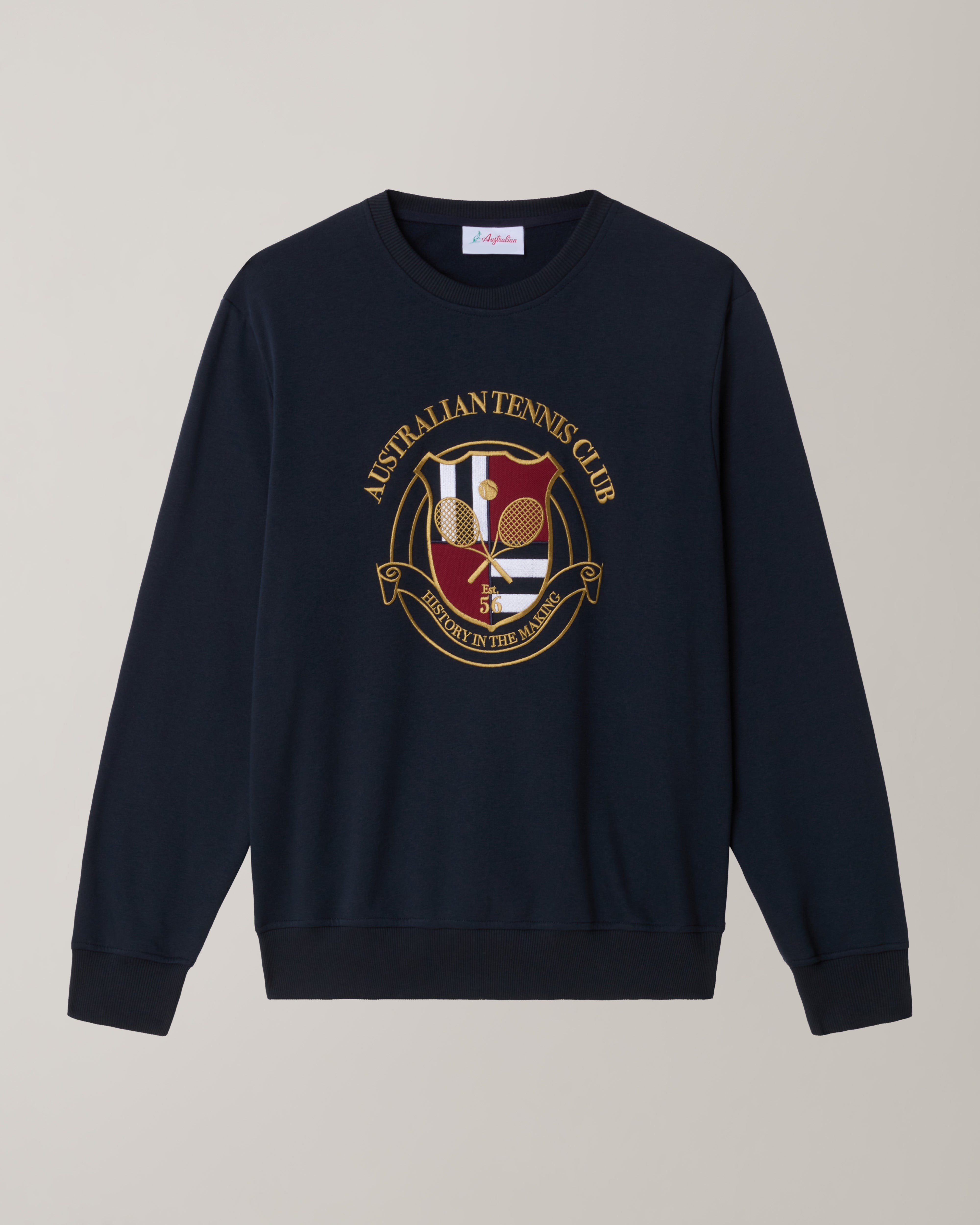 australian-tennis-club-felpa-girocollo-court-blu-navy image 5