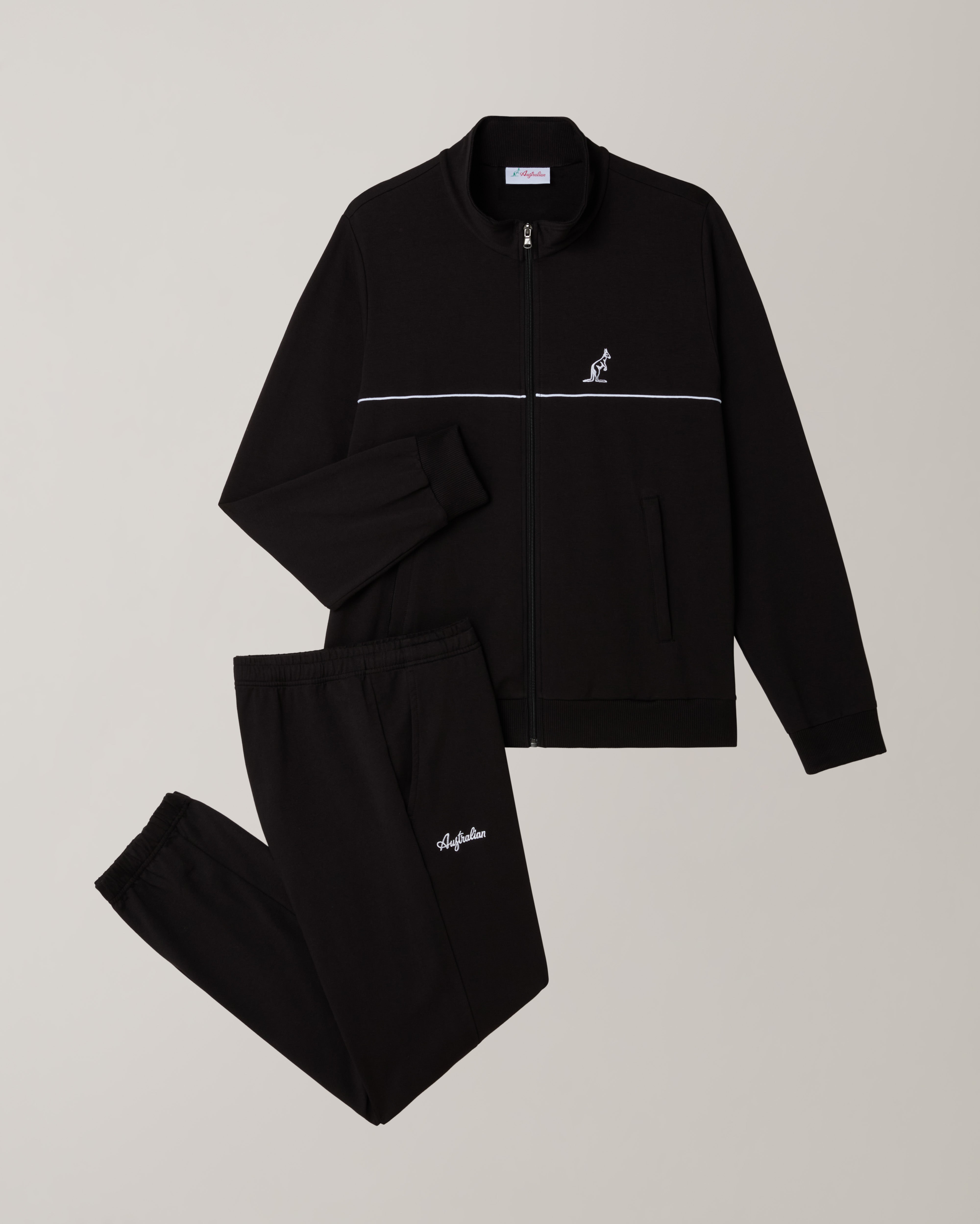 australian-essential-line-tracksuit-tuta-nera-full-zip image 8