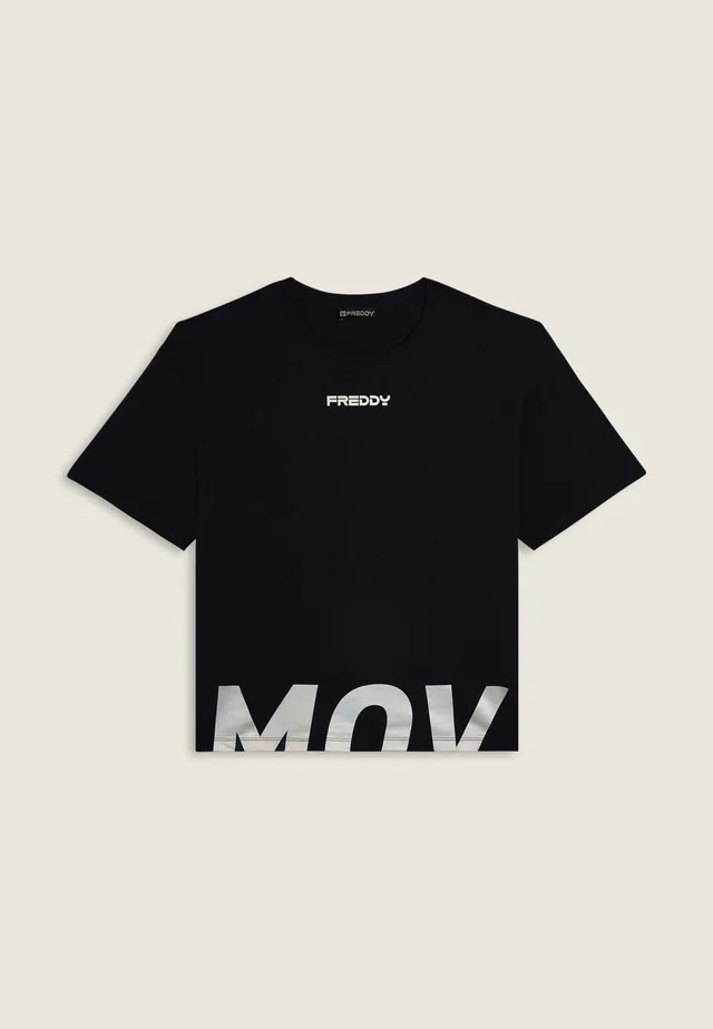 freddy-t-shirt-cropped-donna-con-spacchi-laterali-e-stampa-mov image 1