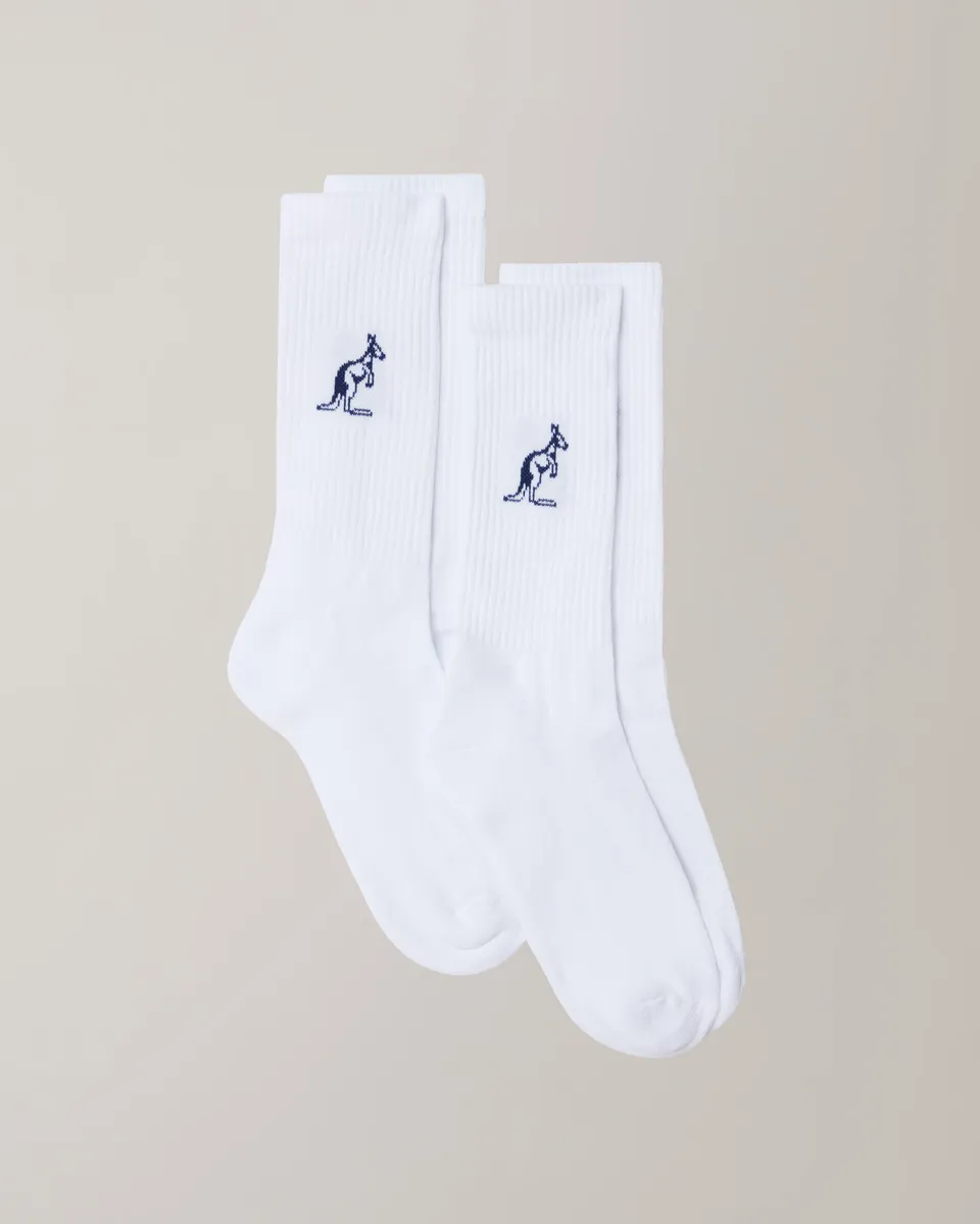 australian-bi-pack-calze-cotone-bianche-tennis-2-paia image 1