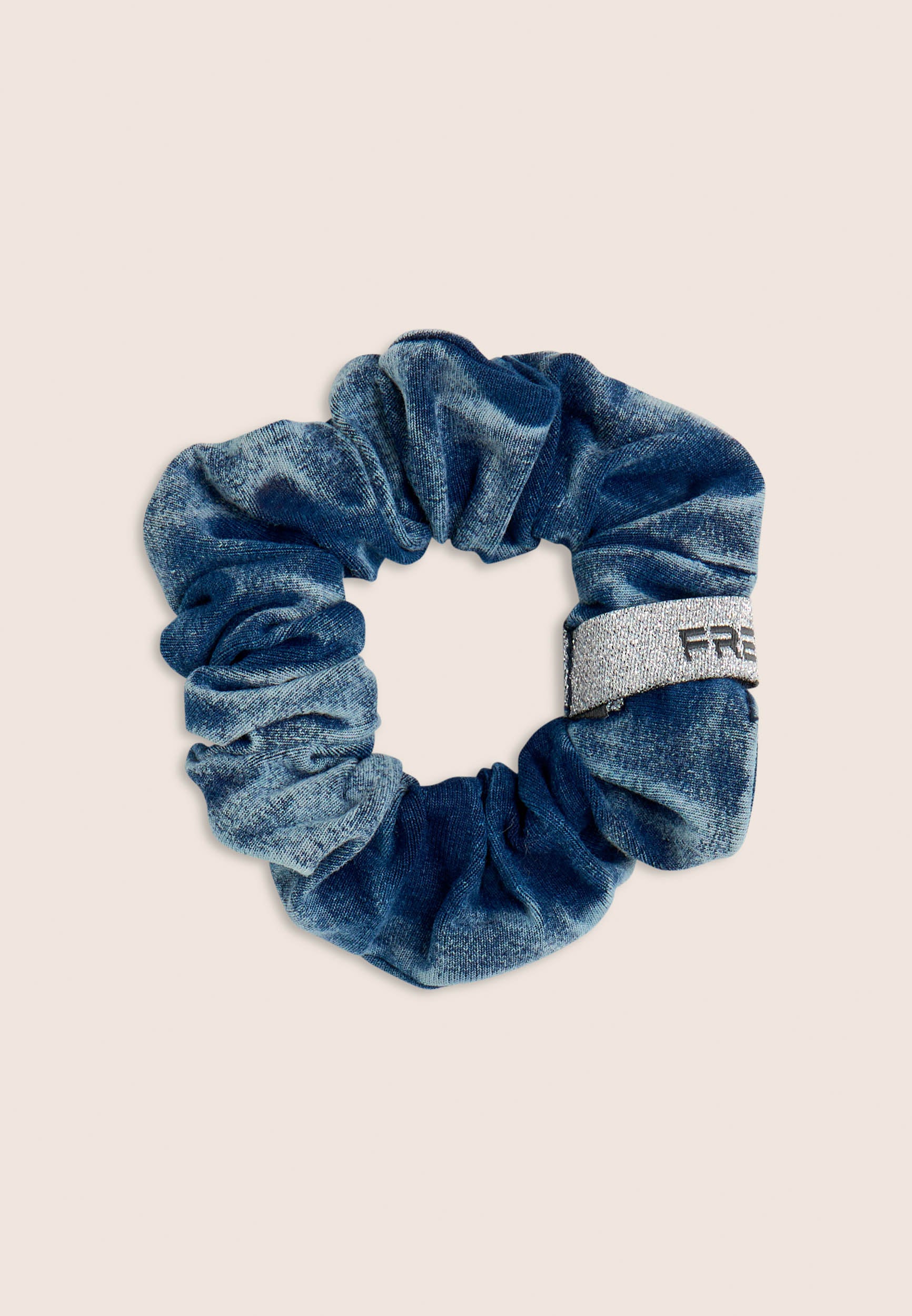 freddy-elastico-scrunchie-denim-used-con-logo-lurex image 1