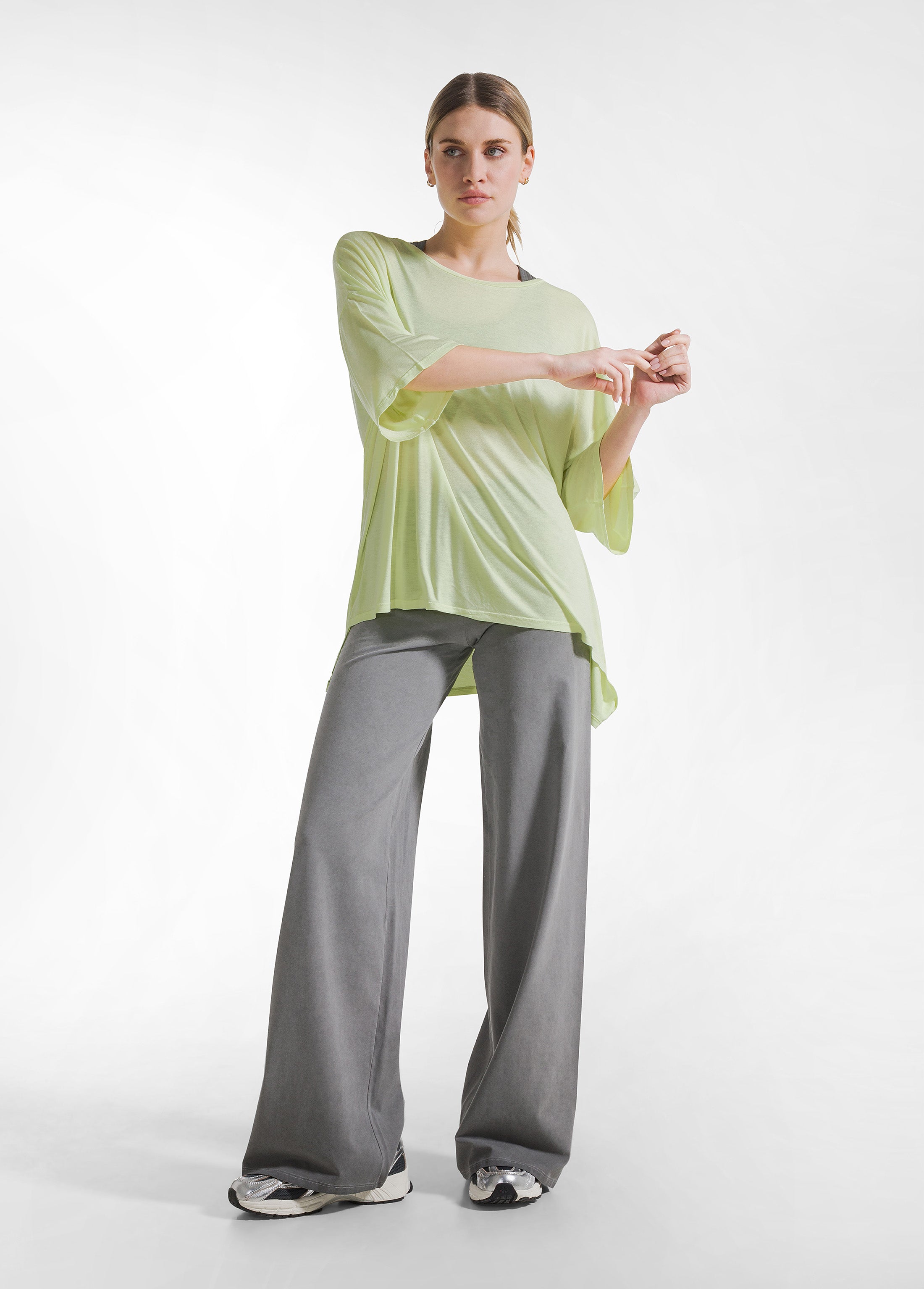 deha-d42044-t-shirt-yoga-oversize-gialla-maglia-fluida image 4