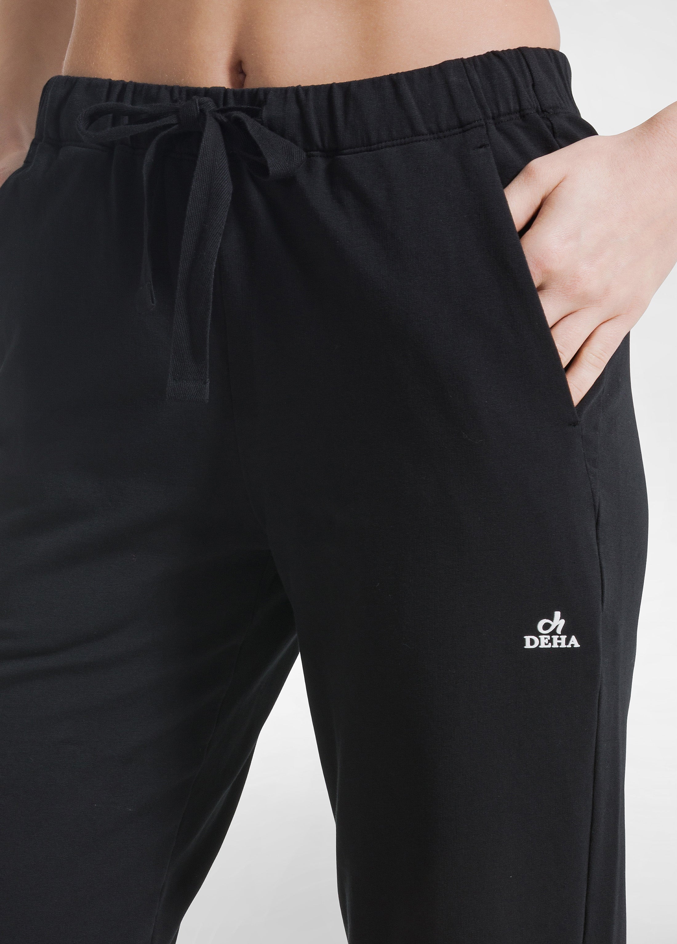 deha-d42255-jogger-in-tessuto-stretch-nero image 4