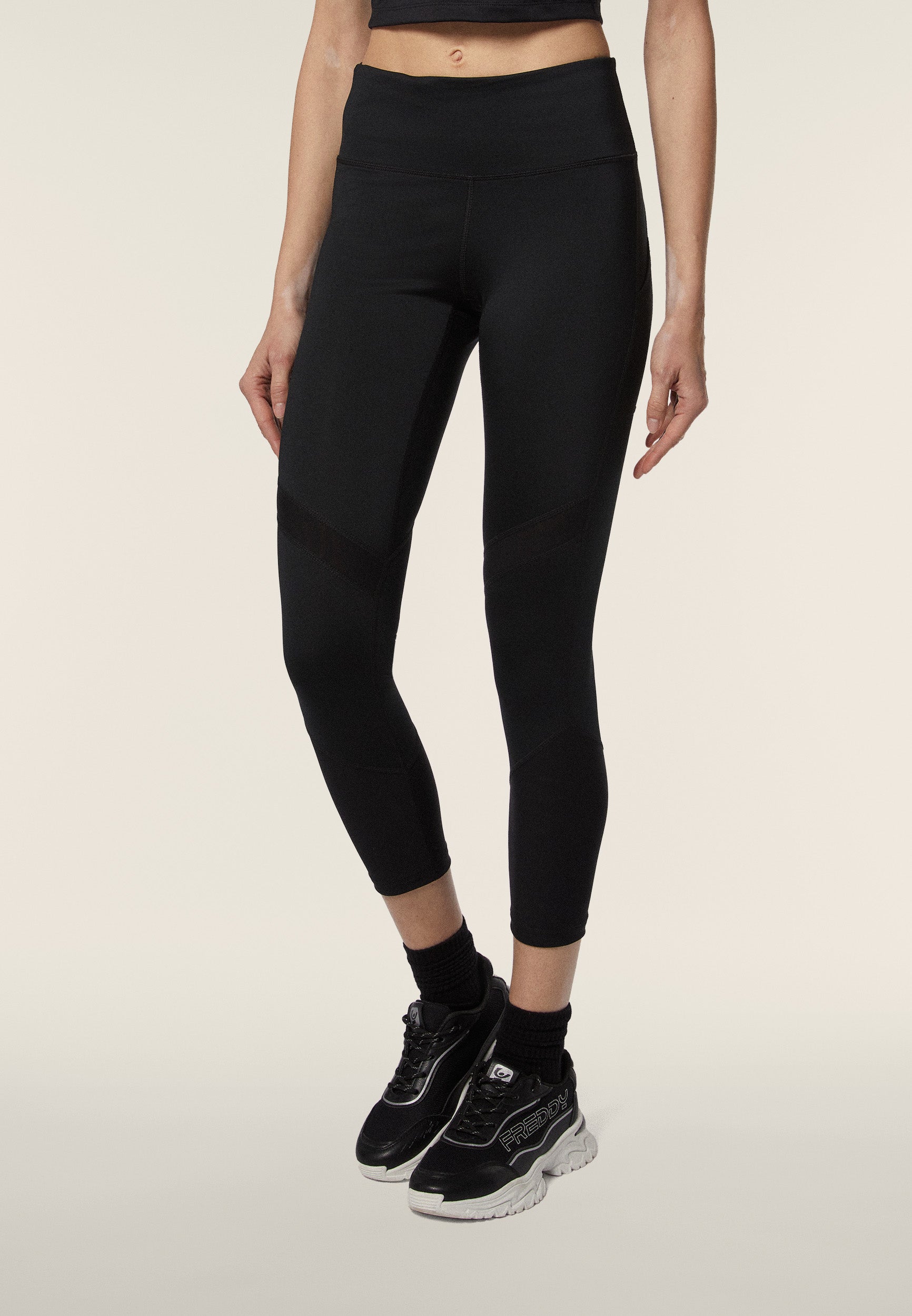 freddy-leggings-superfit-7-8-vita-alta-in-tessuto-riciclato-con-mesh image 1