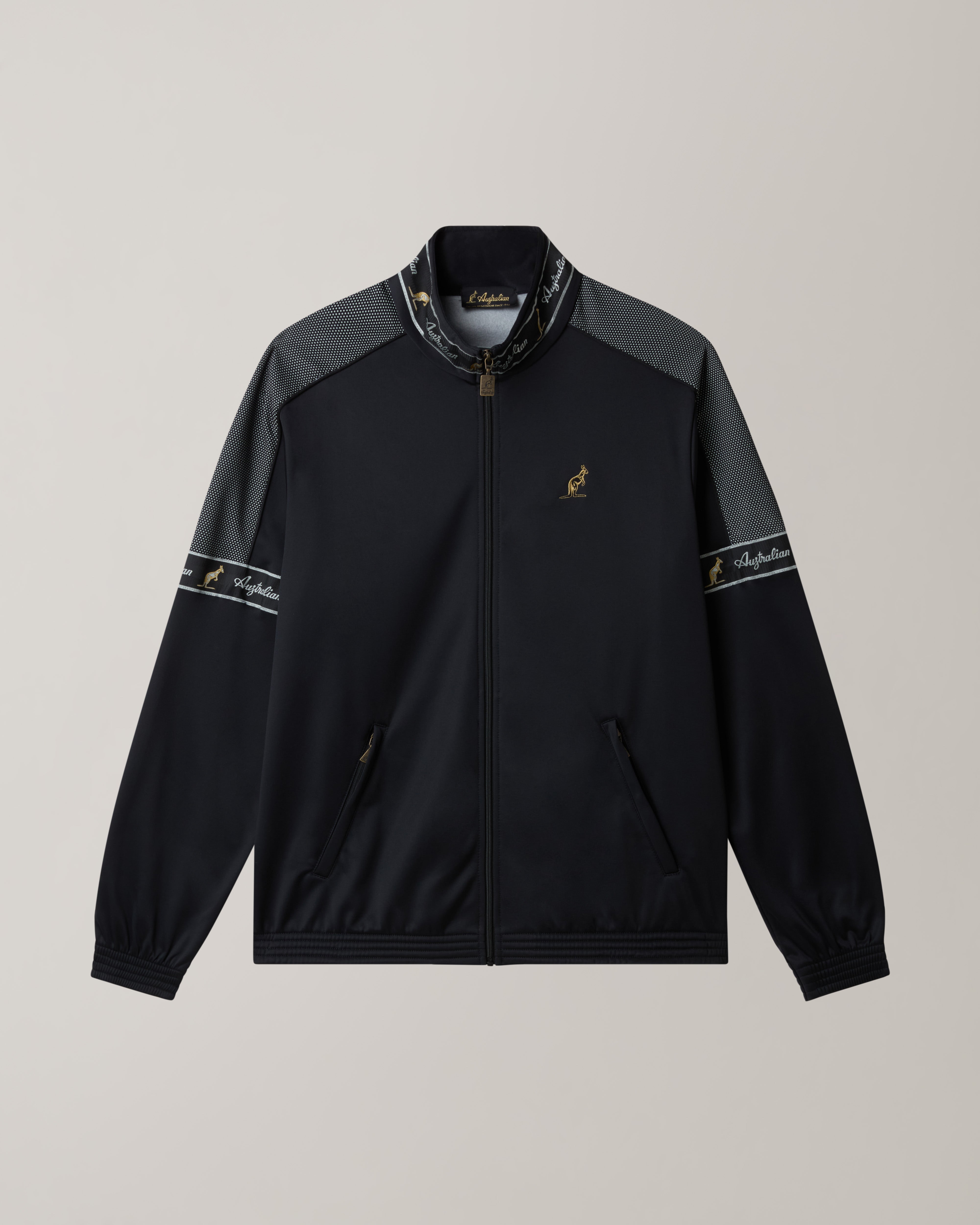 australian-black-tape-track-jacket-giacca-in-acetato-nera image 1