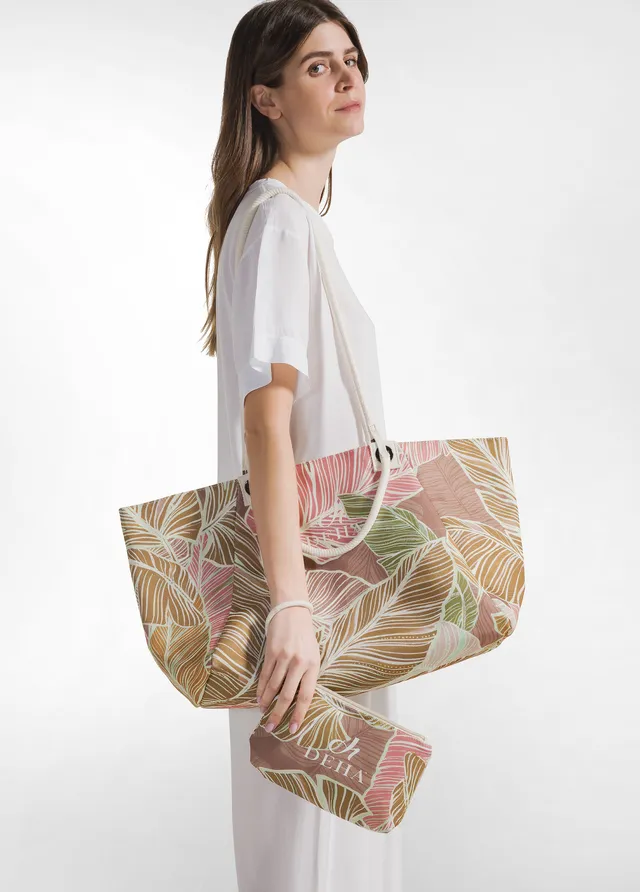 deha-borsa-tote-stampata-marrone-40x20xh30-cm image 1