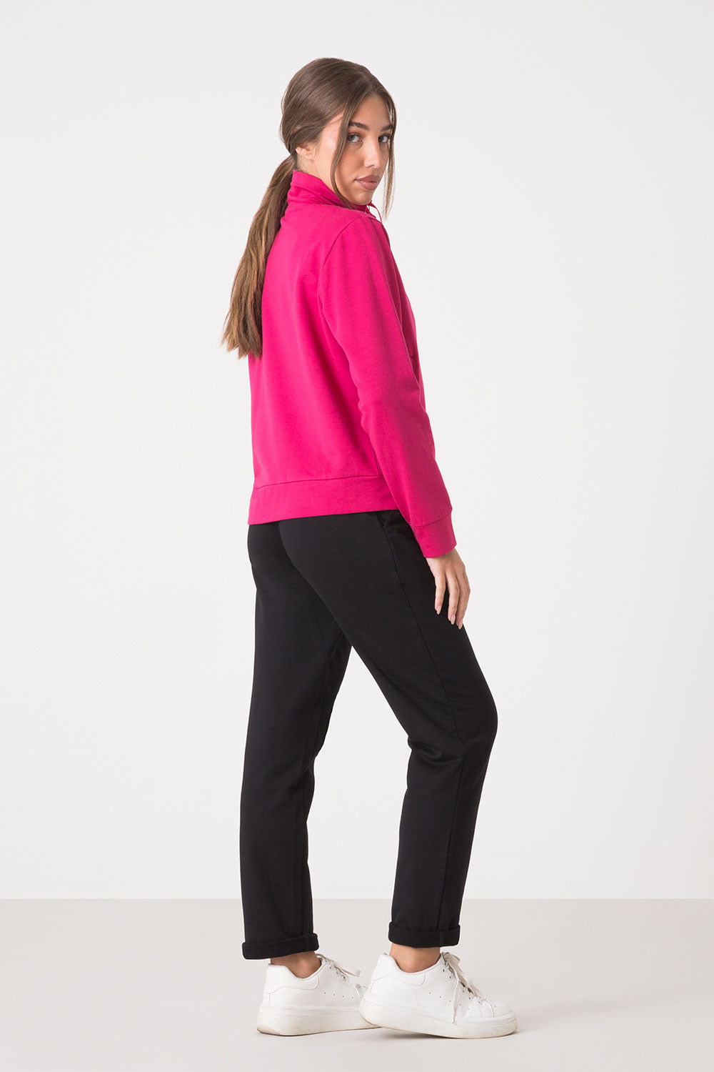 dimensione-danza-tuta-basic-donna-felpa-full-zip-collo-alto-pantalone image 2