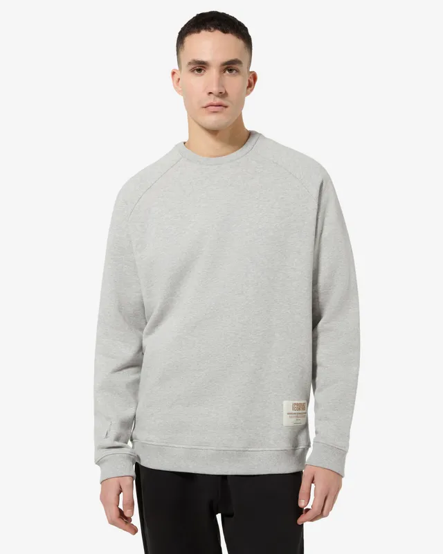 australian-essential-crewneck-felpa-girocollo-in-cotone-organica-grigio-melange image 1