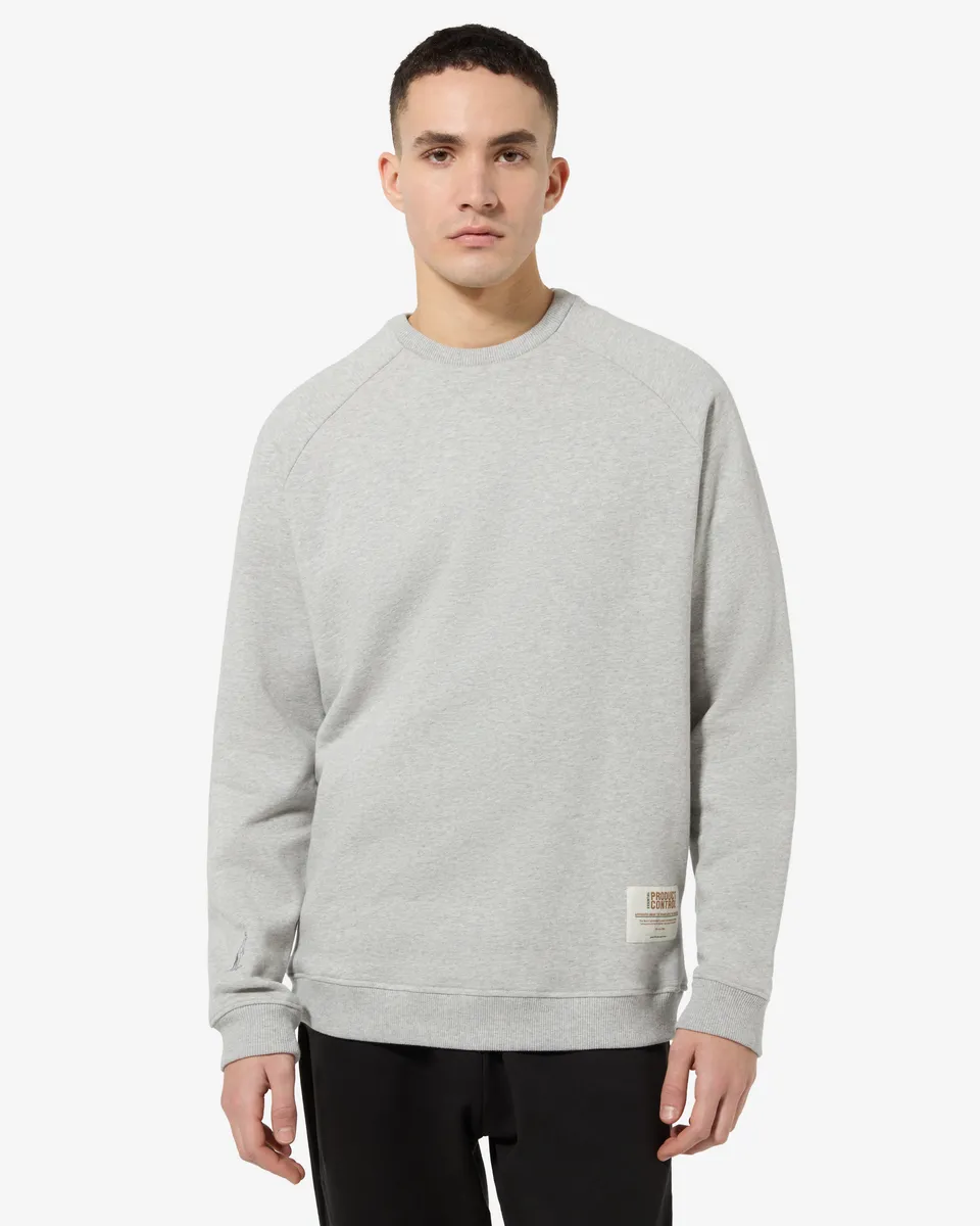 australian-essential-crewneck-felpa-girocollo-in-cotone-organica-grigio-melange image 1