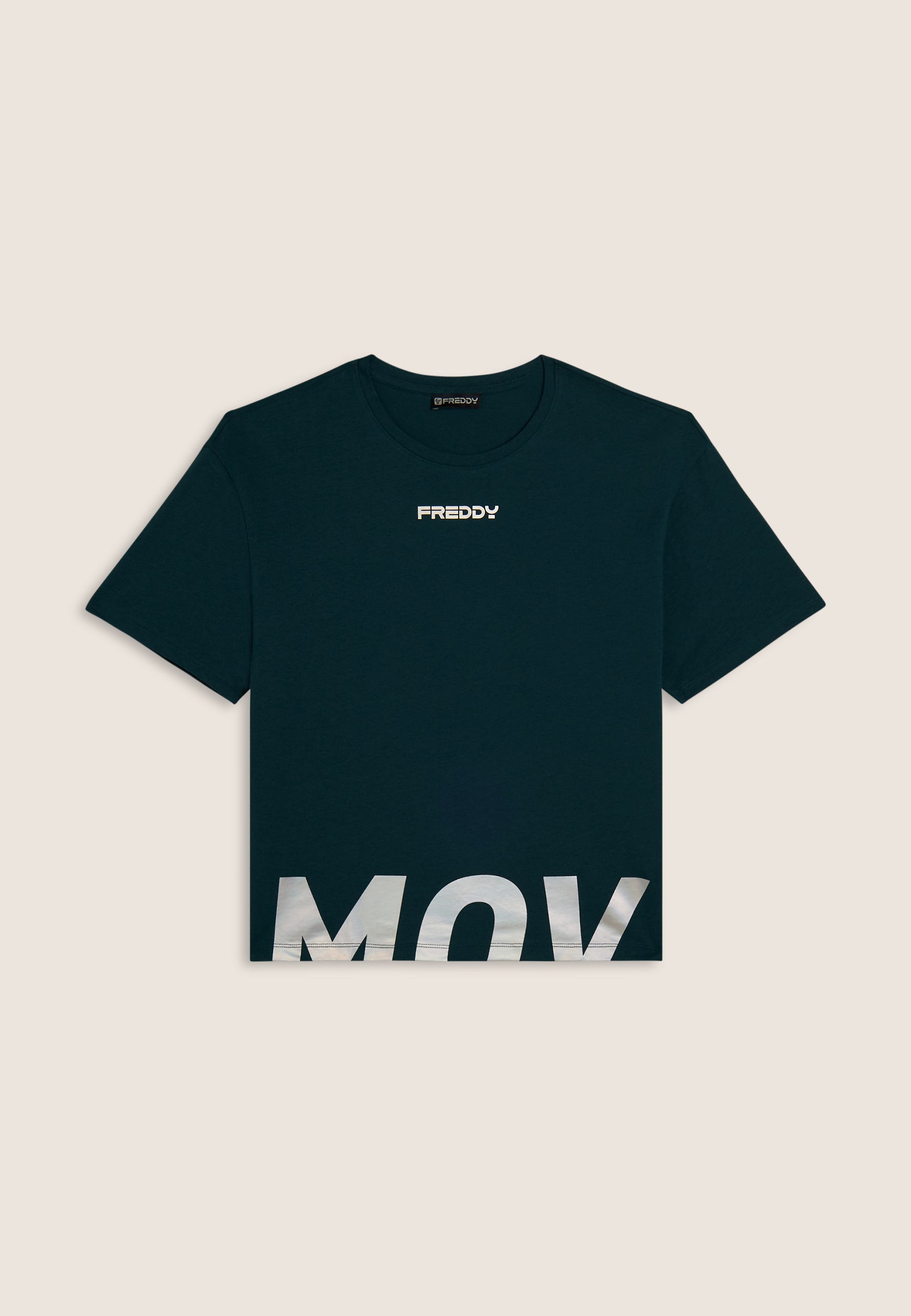 freddy-t-shirt-cropped-donna-con-spacchi-laterali-e-stampa-mov image 4