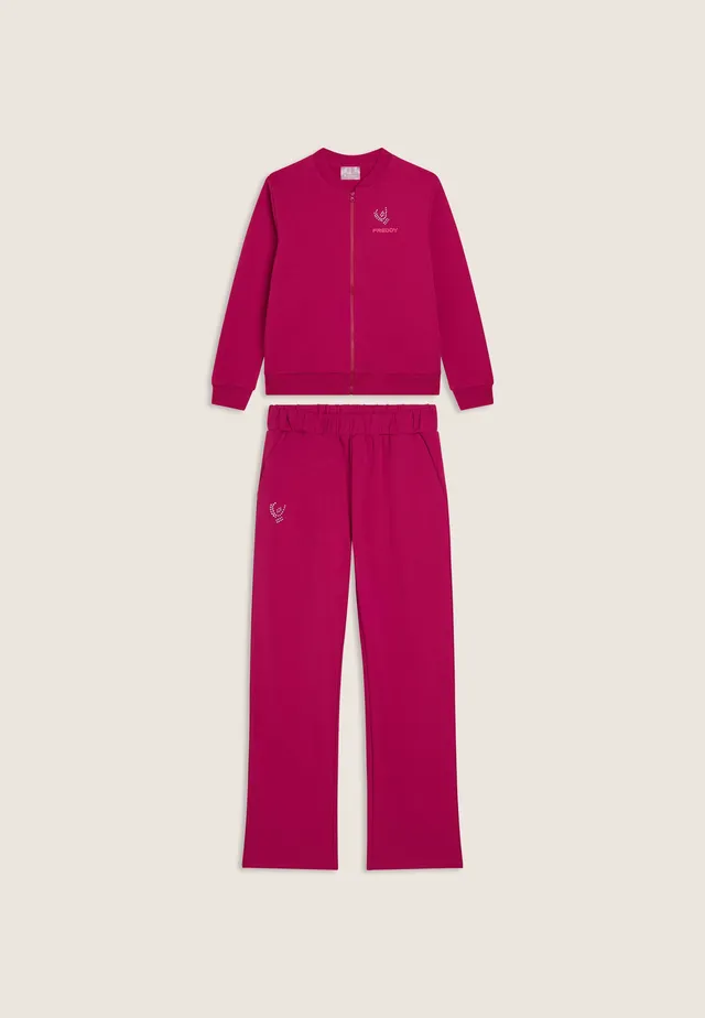 freddy-tuta-sportiva-bambina-zip-pantaloni-flare-french-terry image 1