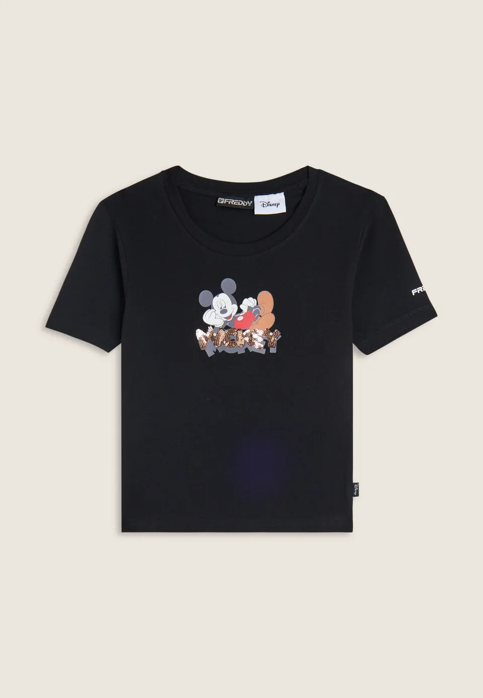 freddy-t-shirt-cropped-slim-fit-mickey-mouse-in-jersey-lycra image 1