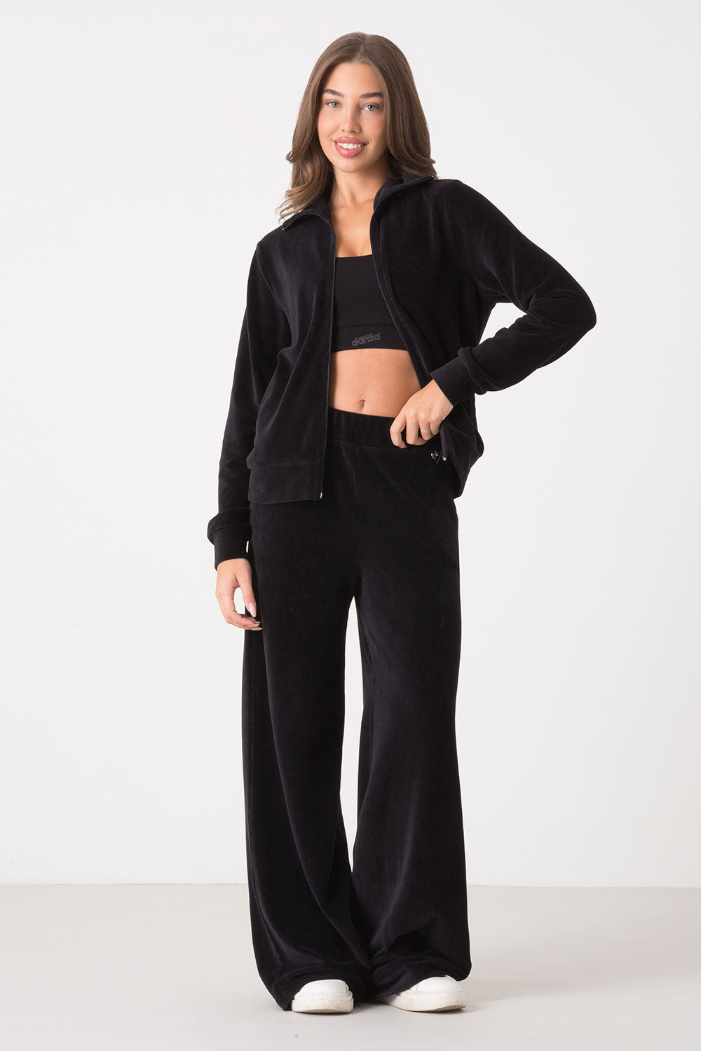 dimensione-danza-weekend-giacca-full-zip-collo-alto-velluto-coste image 3