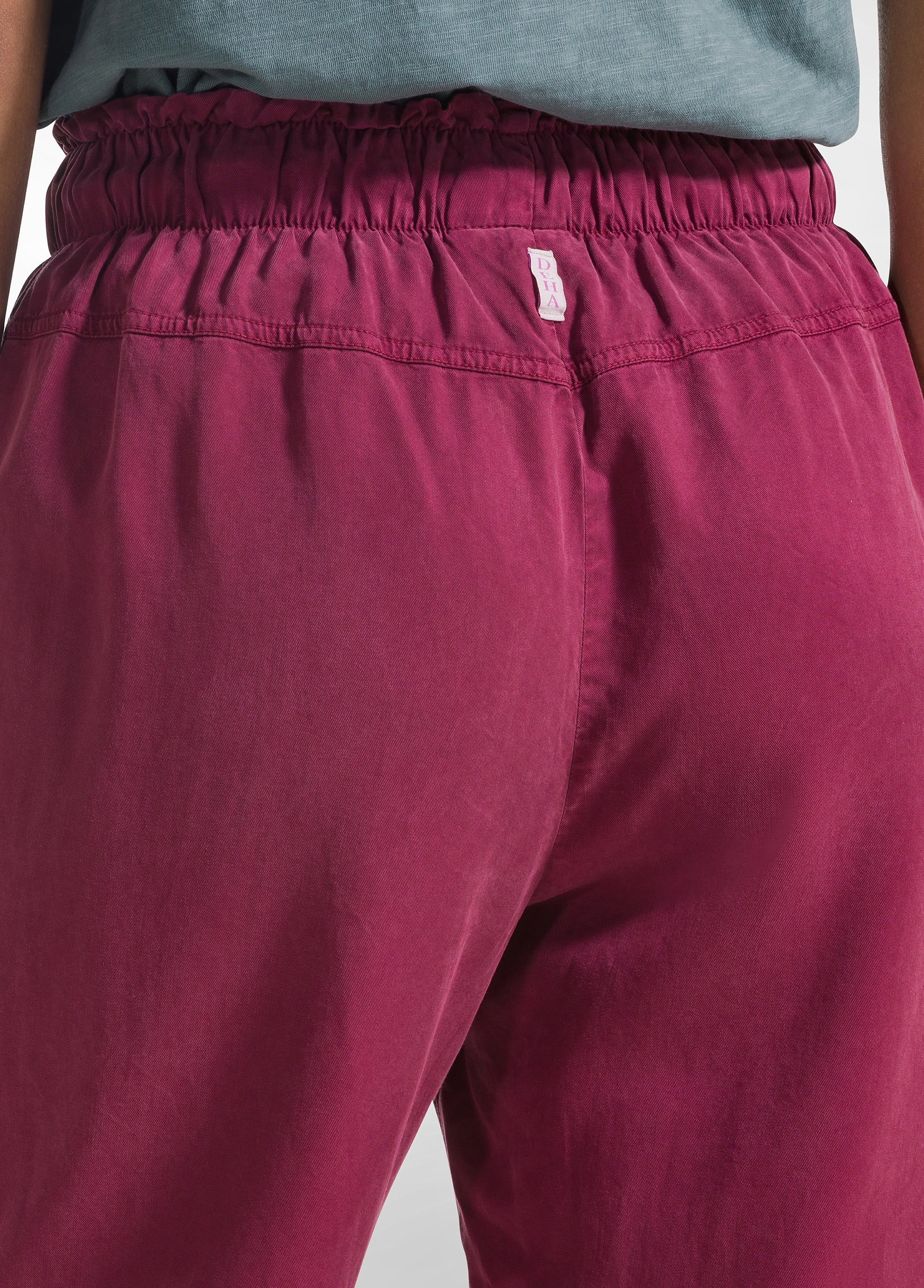 deha-pantaloni-jogger-in-lyocell-rosso image 4