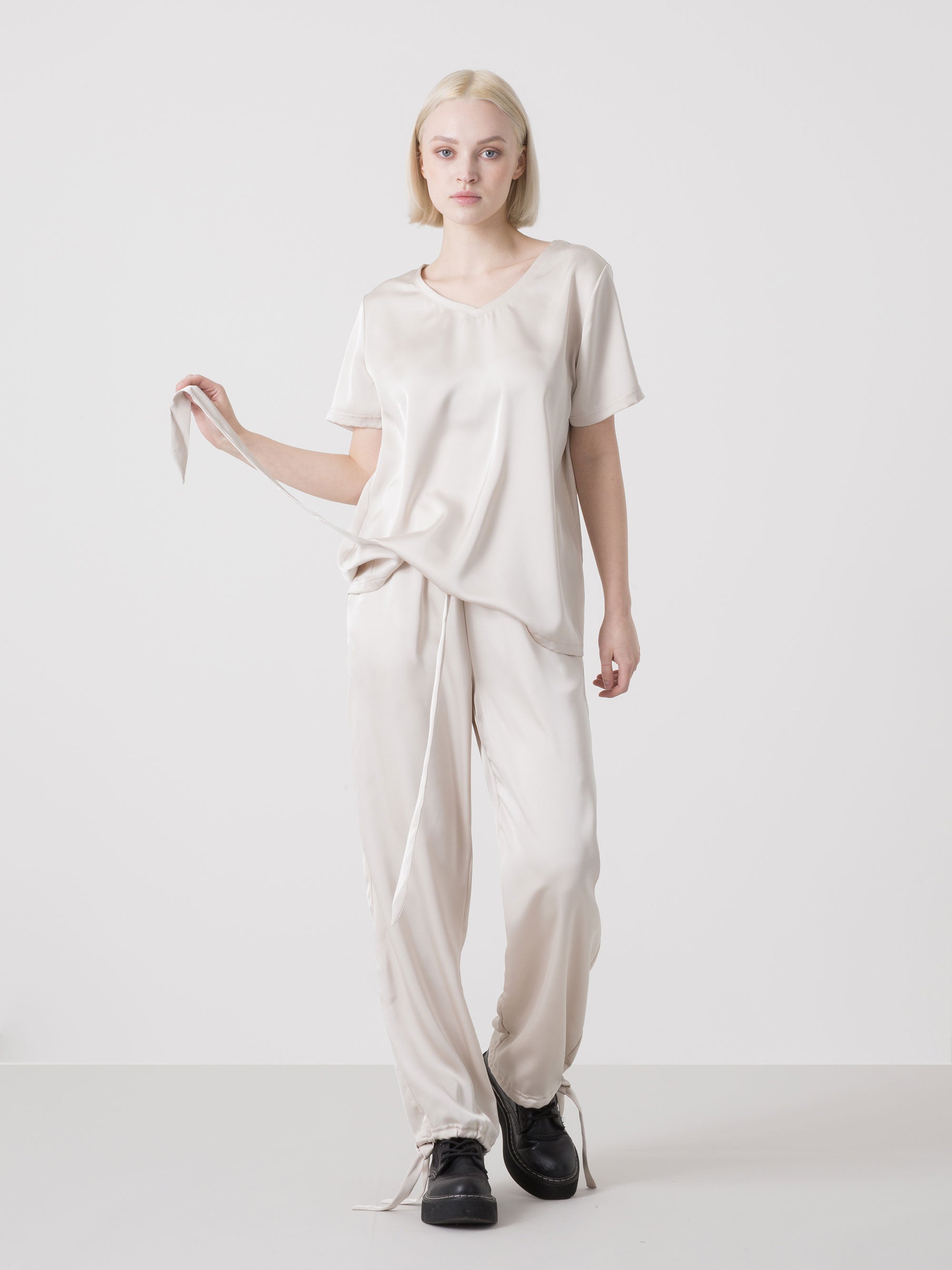 dimensione-danza-t-shirt-satin-donna-scollo-a-v-vestibilit-regular image 2