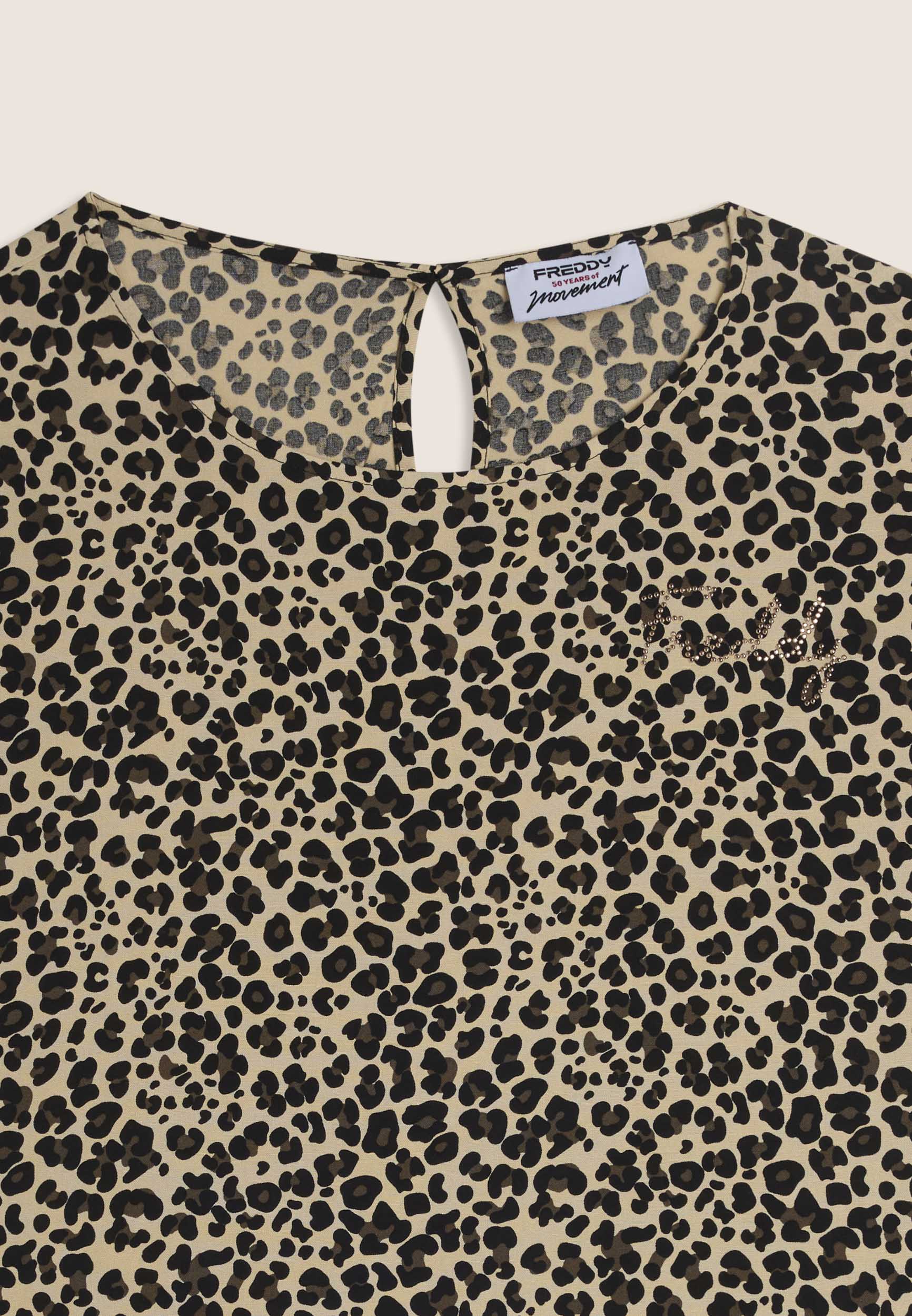 freddy-t-shirt-manica-corta-viscosa-fantasia-animalier image 7