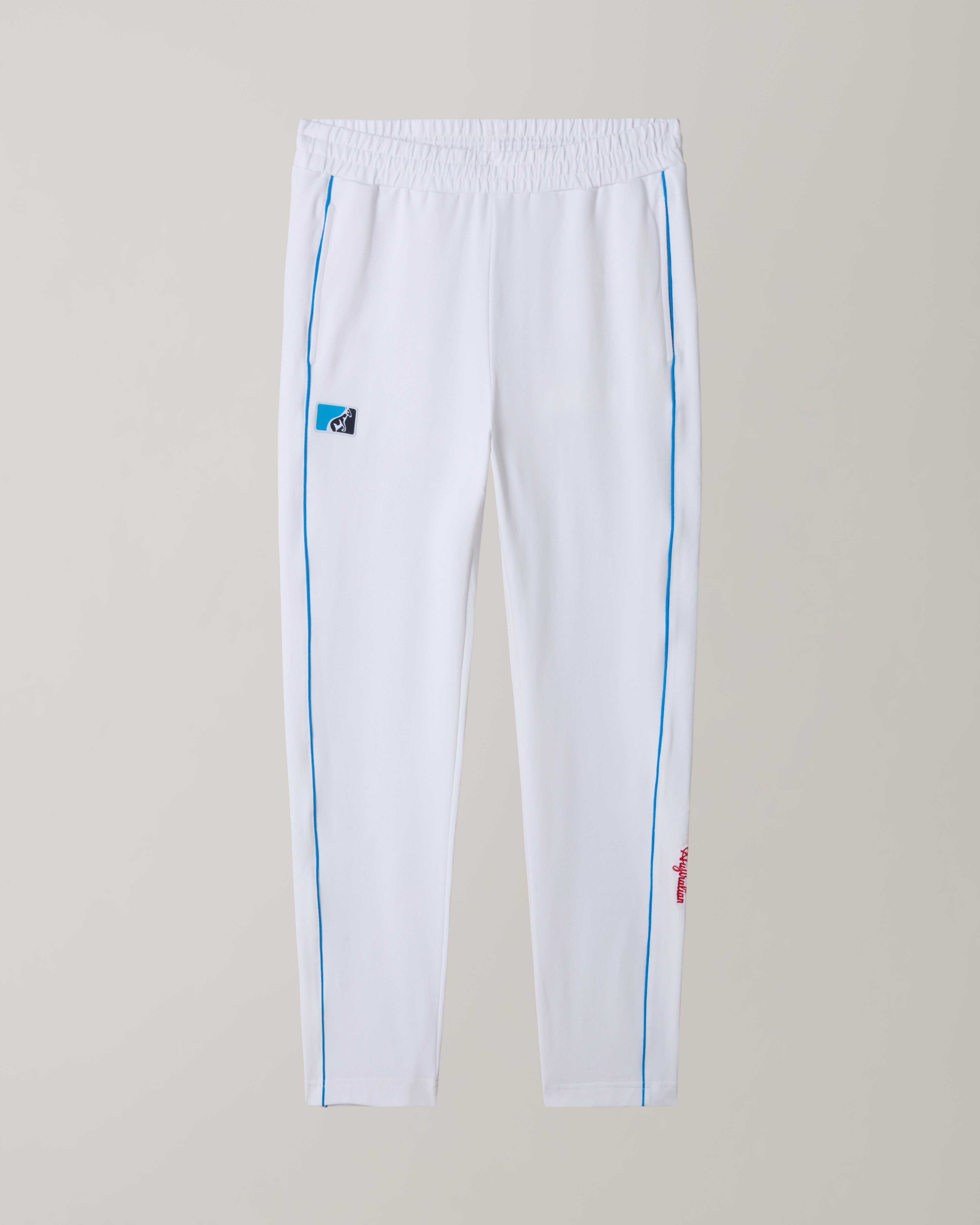 australian-league-track-pant-pantalone-felpa-bianco-con-piping image 7
