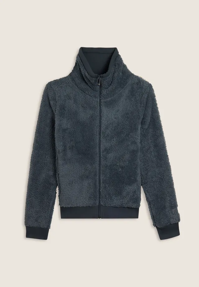 freddy-felpa-in-pile-sherpa-con-zip-e-collo-alto-regular-fit image 1