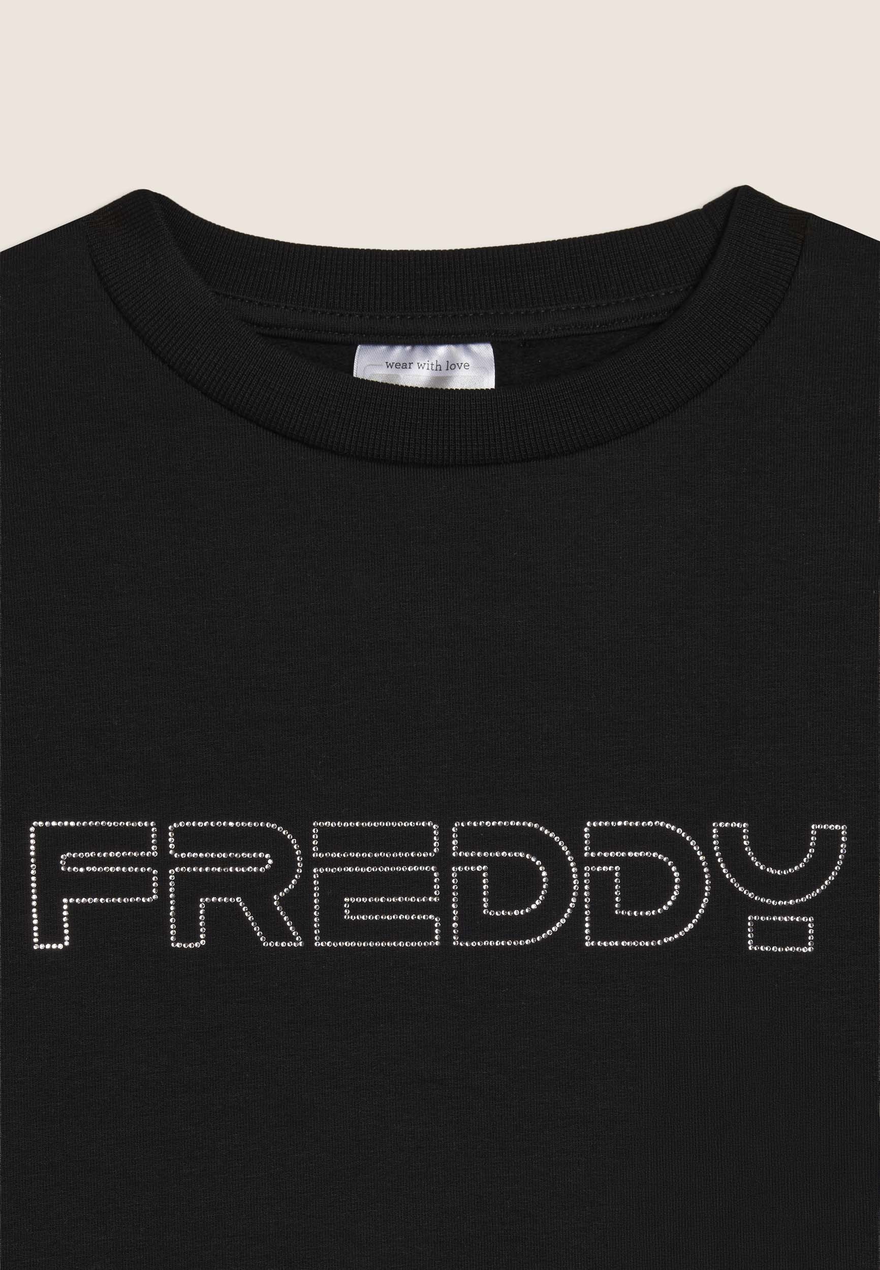 freddy-felpa-junior-girocollo-con-logo-in-strass image 3