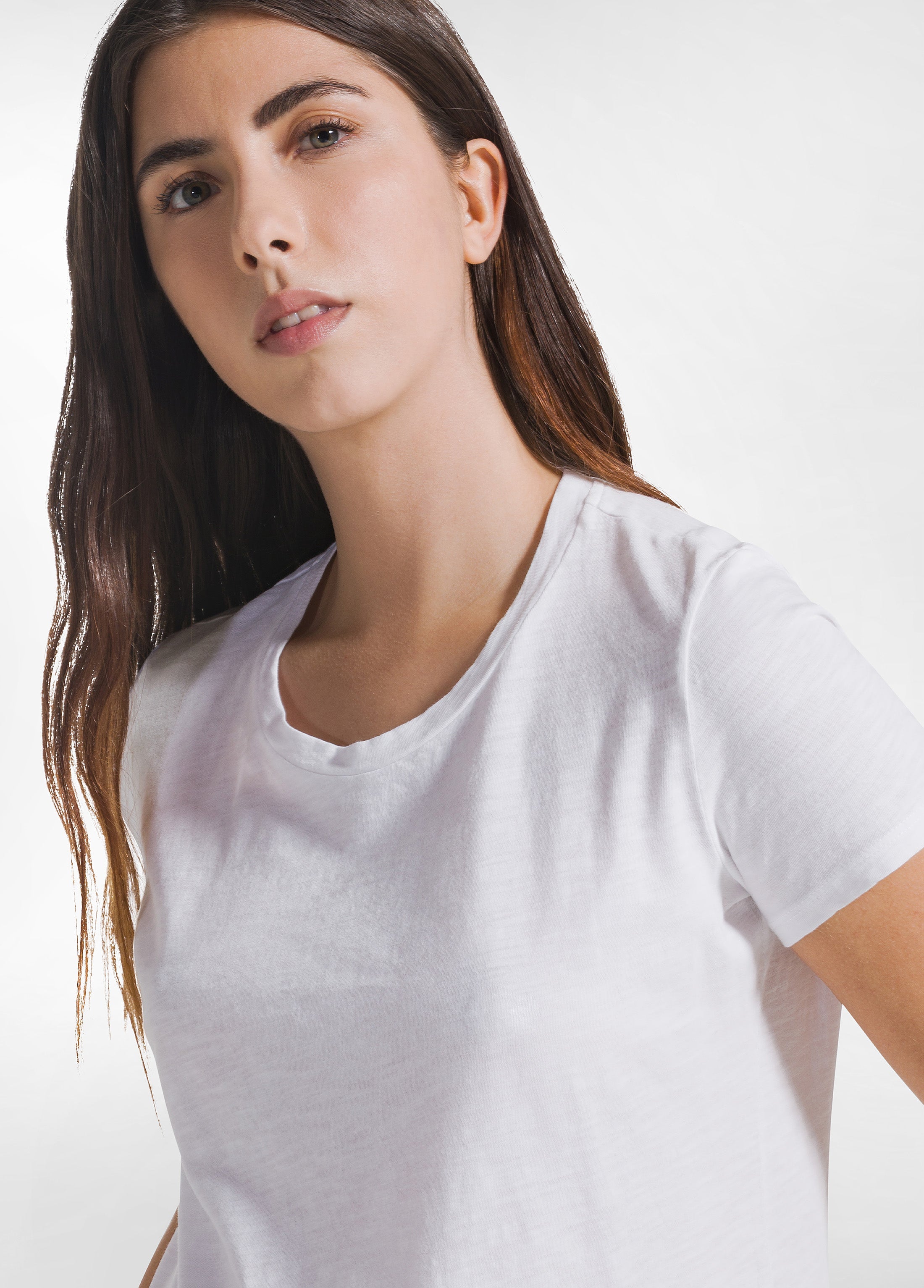 deha-t-shirt-d42513-in-cotone-flamm-bianco image 3