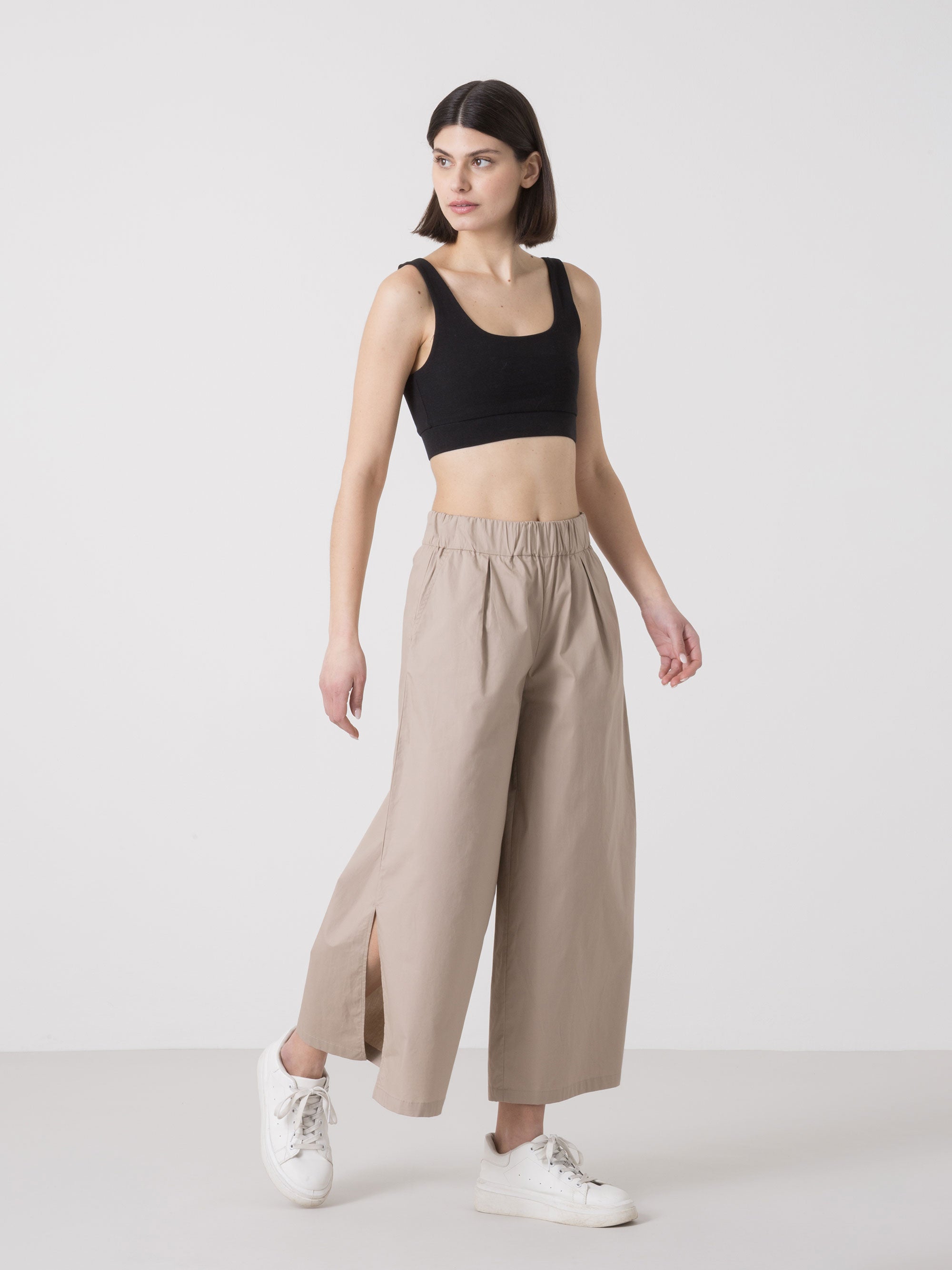 dimensione-danza-pantalone-ampio-donna-in-popeline-con-spacchi-laterali image 2