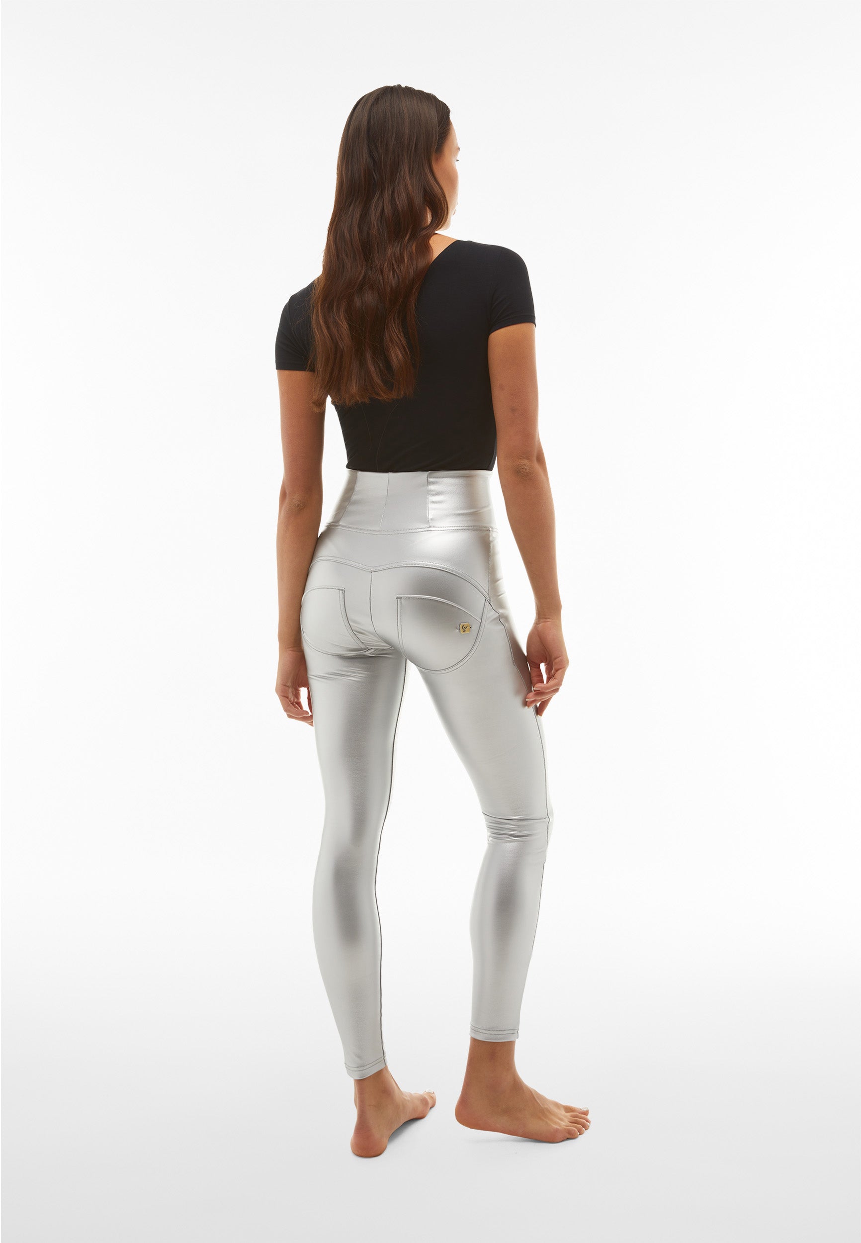 freddy-pantaloni-wr-up-vita-altissima-in-similpelle-metallizzata image 3