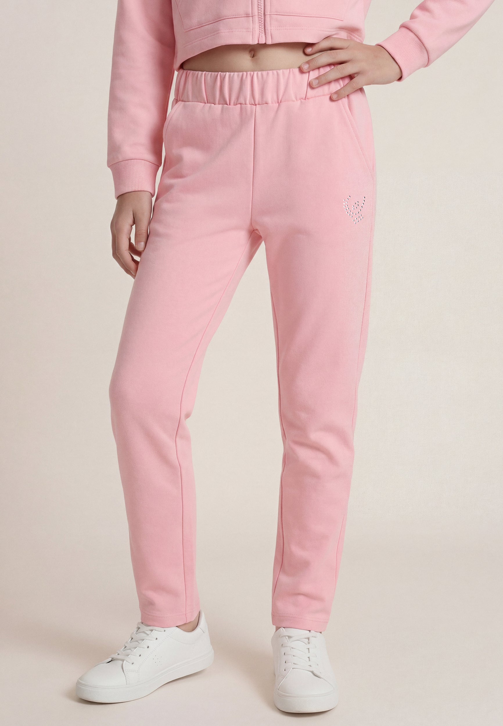 freddy-pantaloni-sportivi-jogger-bambina-logo-strass image 1
