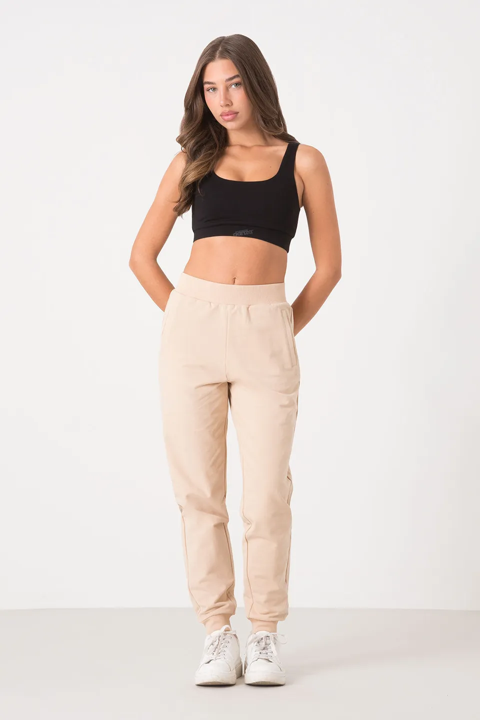 dimensione-danza-pantaloni-felpa-stretch-garzata-con-polsini-in-rib image 1
