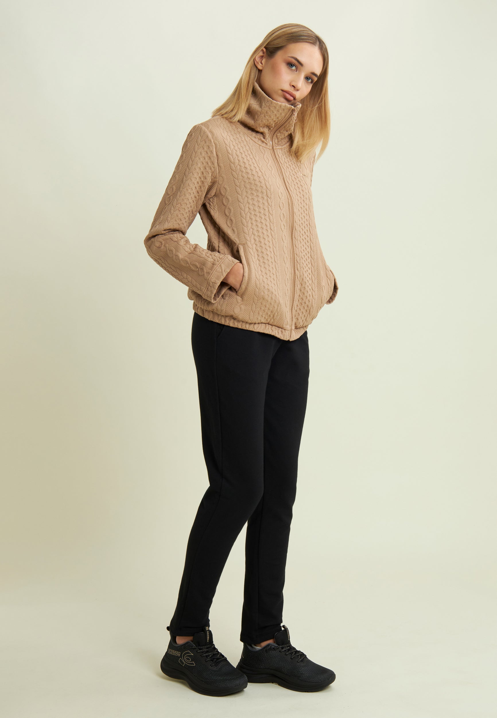 freddy-felpa-full-zip-tecnica-doppio-a-trecce-felpa-donna image 5