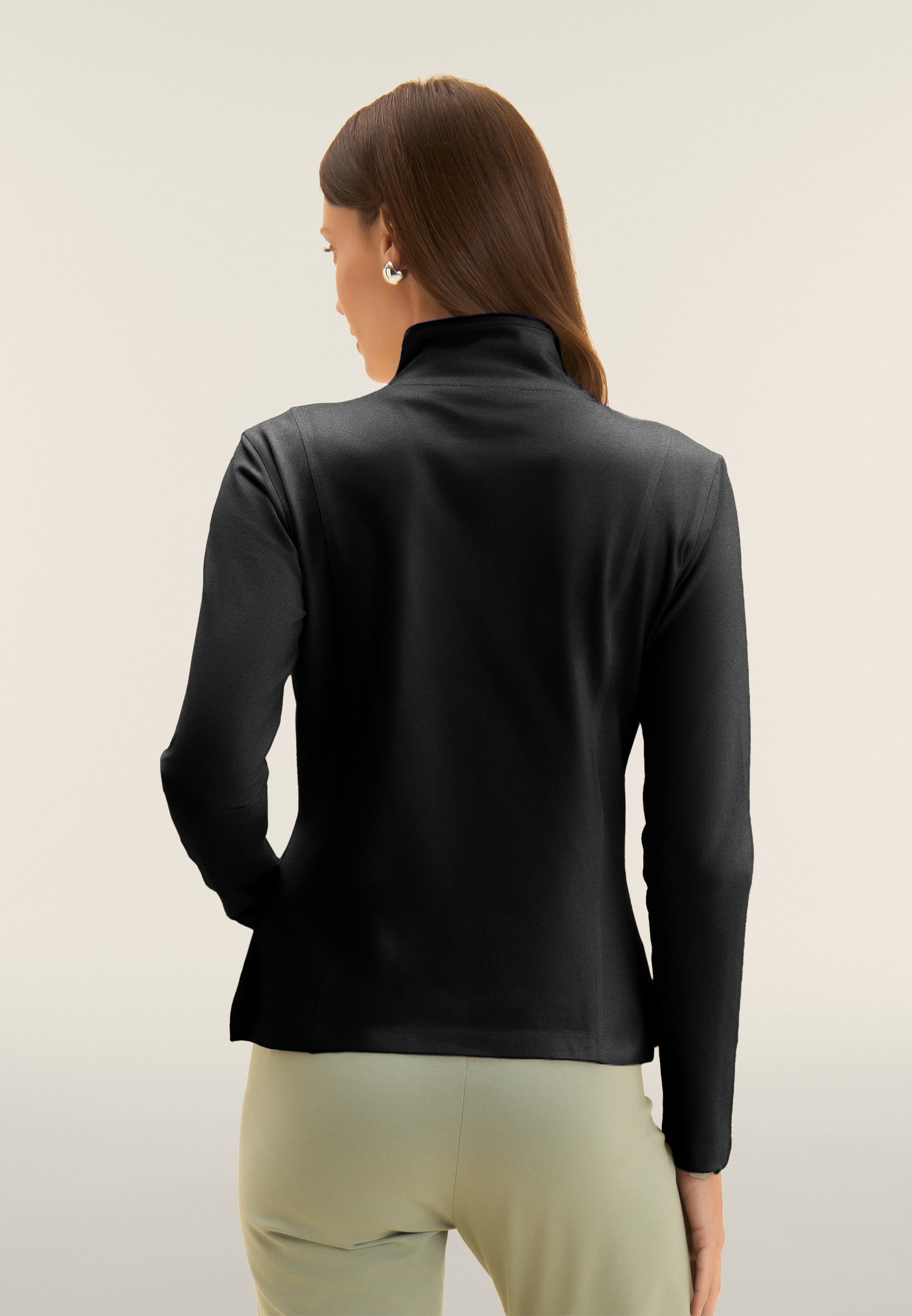 freddy-felpa-donna-con-zip-e-collo-alto-logo-freddy-sulla-manica image 3
