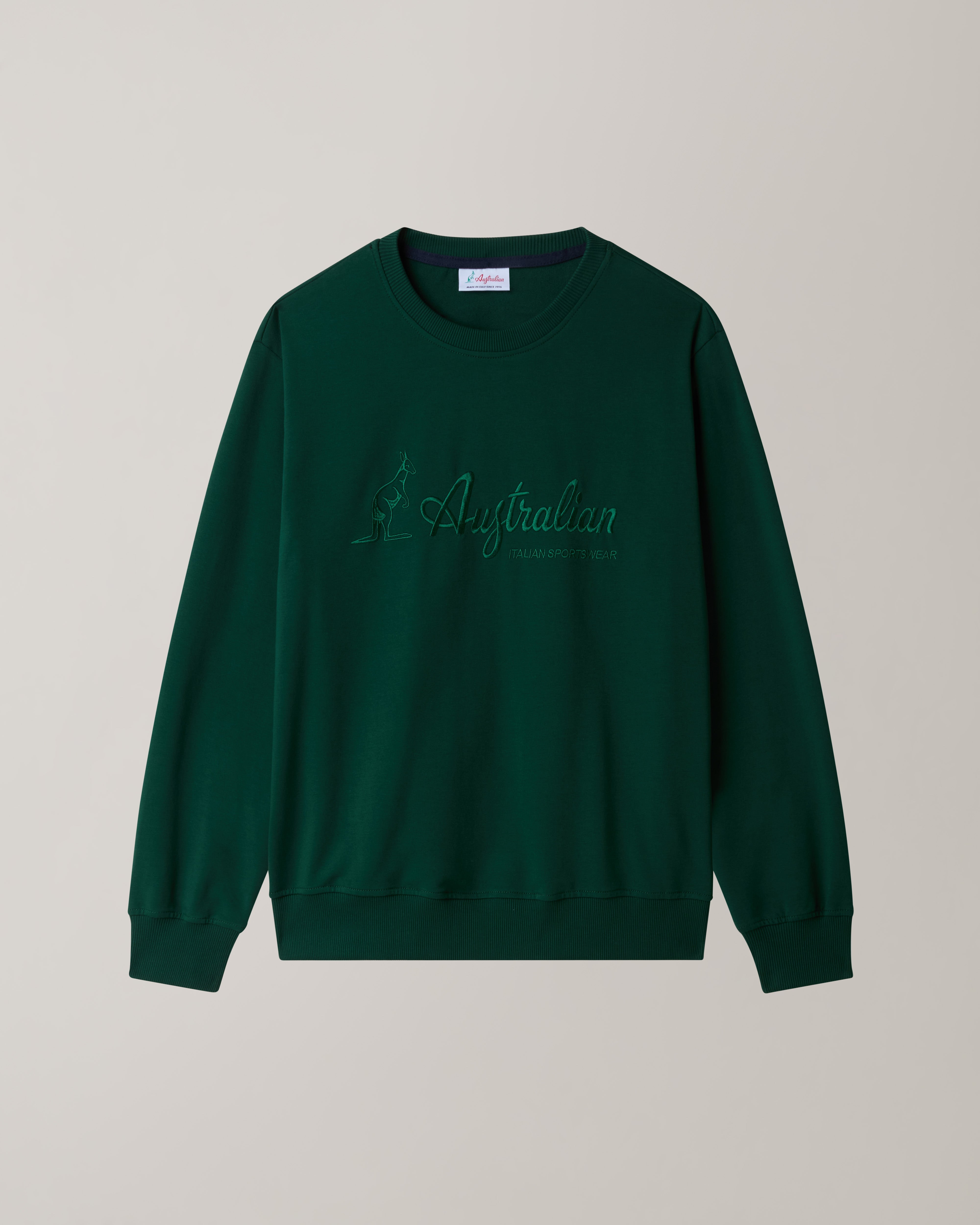 australian-statement-logo-crewneck-felpa-girocollo-con-ricamo-sportswear image 5