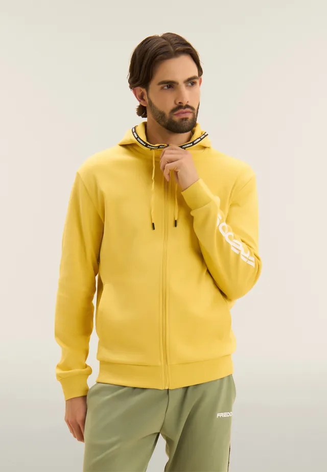 freddy-felpa-con-cappuccio-e-zip-in-cotone-interlock image 1