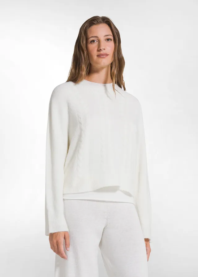 deha-maglione-in-alpaca-a-trecce-bianco image 1
