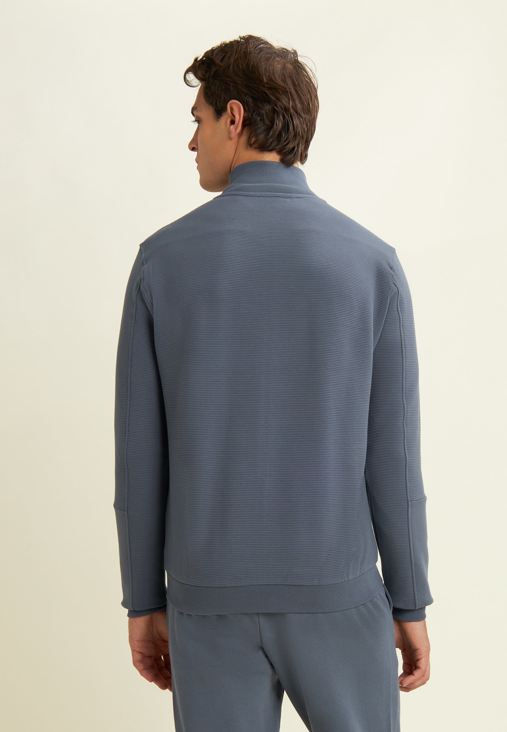 freddy-felpa-uomo-full-zip-rigata-con-grafica-sulla-manica image 3