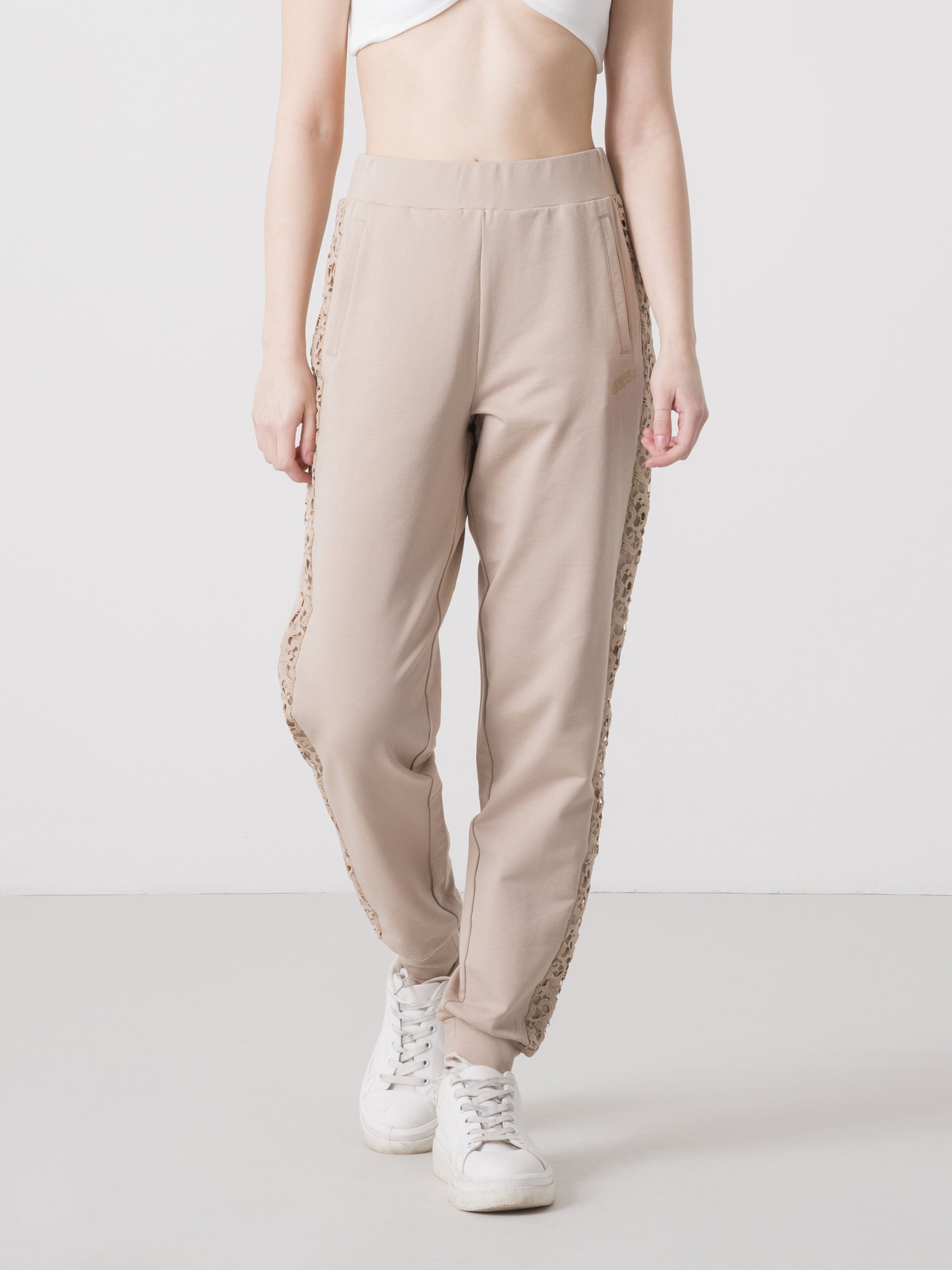 dimensione-danza-pantalone-felpa-stretch-con-inserti-macram-jogger-donna image 3