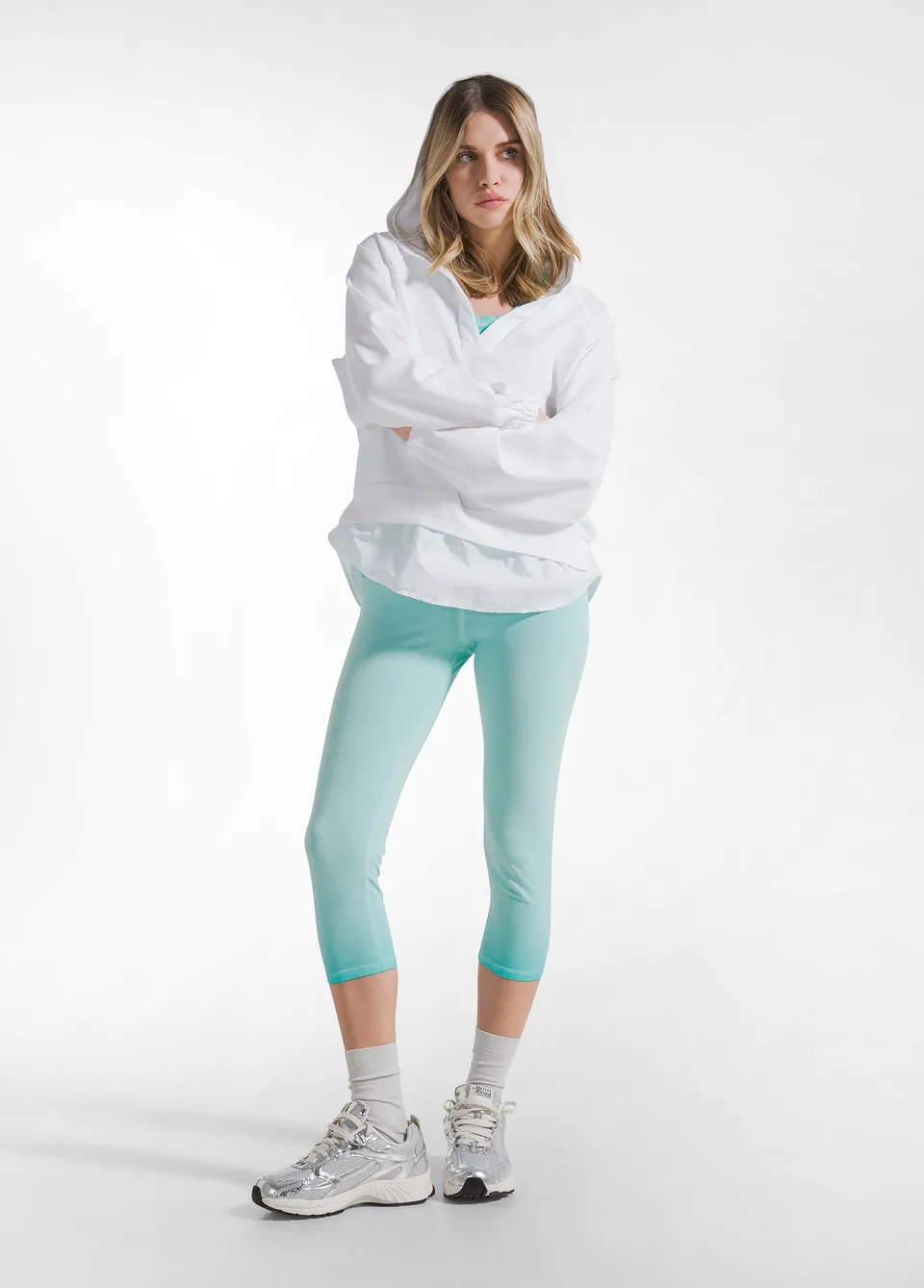 deha-d42025-leggings-7-8-effetto-sfumato-in-jersey-stretch-verde image 1