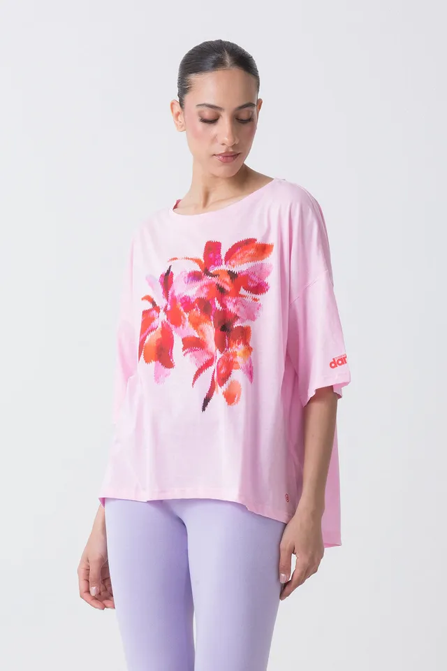 dimensione-danza-summer-t-shirt-donna-in-jersey-leggero-con-grafica-floreale image 1