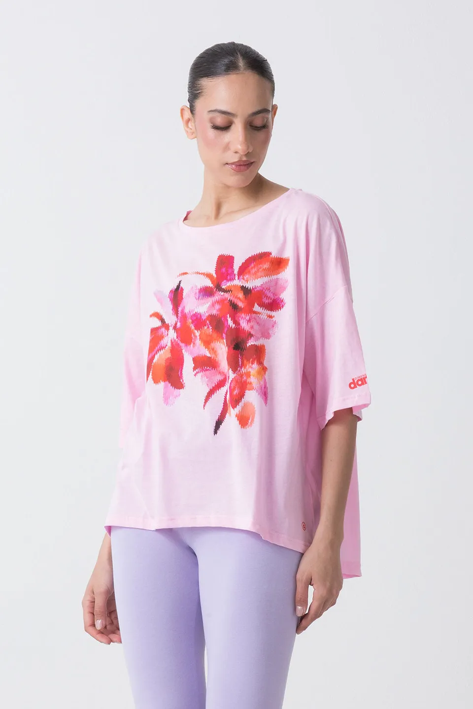 dimensione-danza-summer-t-shirt-donna-in-jersey-leggero-con-grafica-floreale image 1