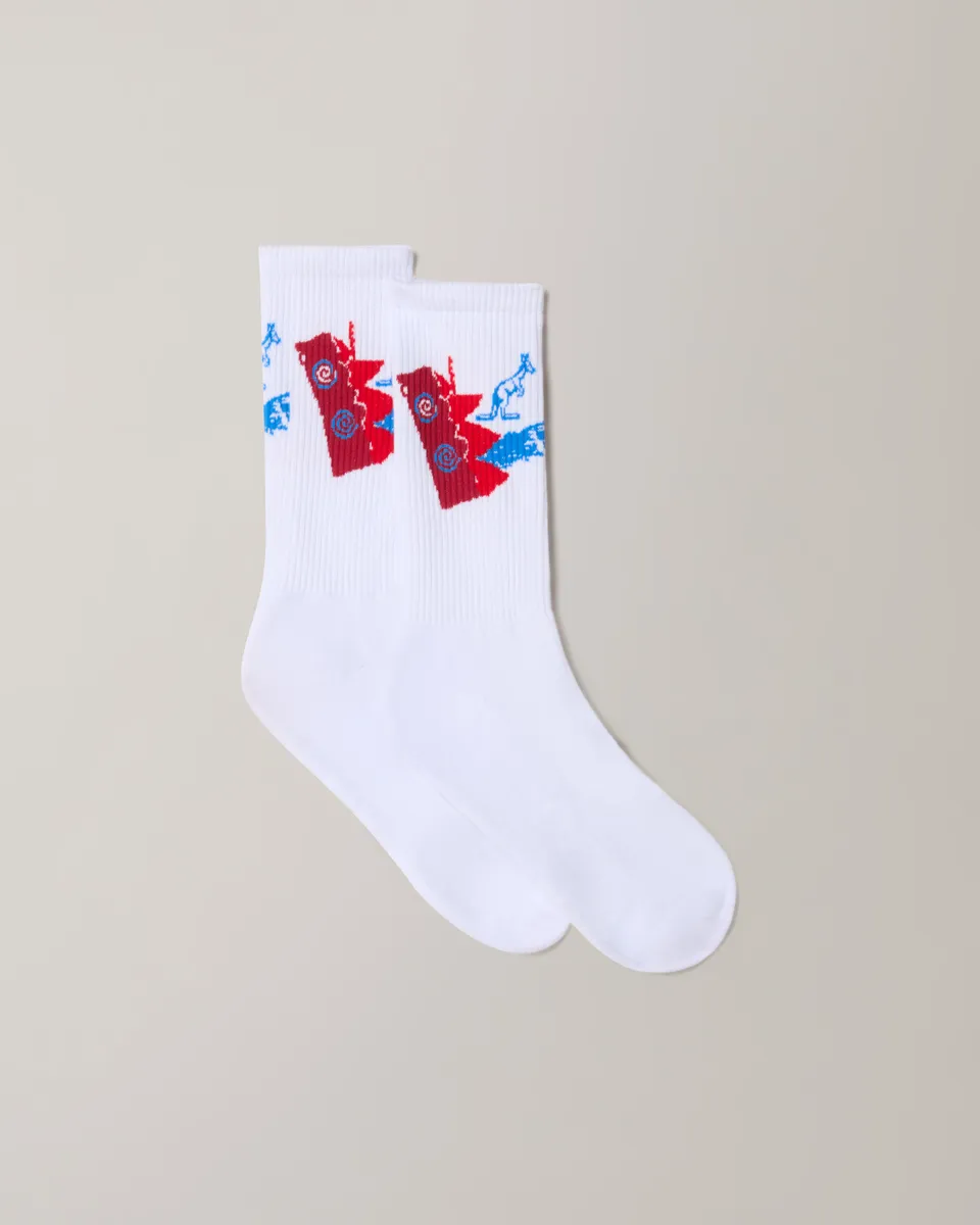australian-randall-socks-calze-cotone-jacquard-bianche image 1