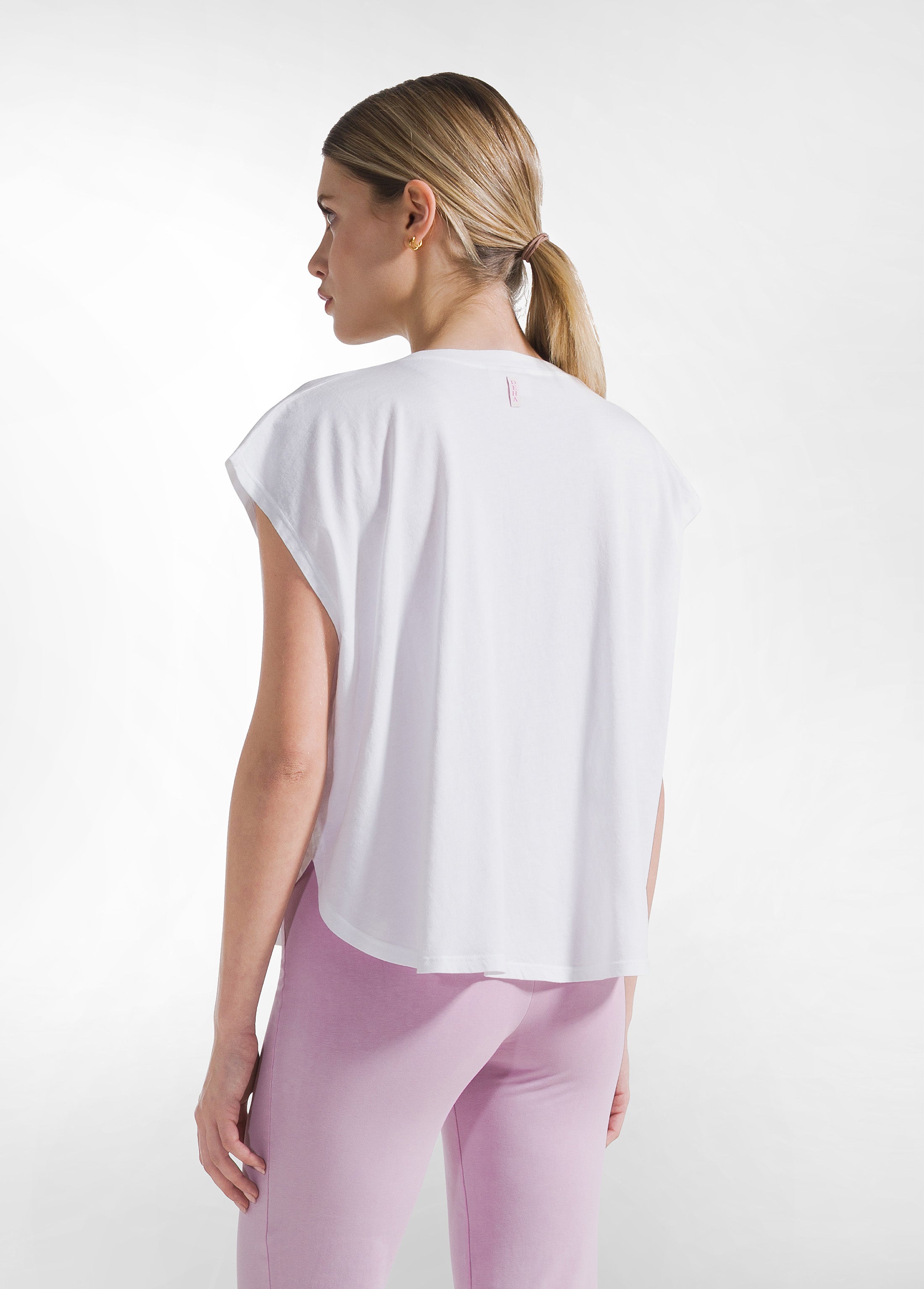 deha-t-shirt-loose-fit-in-jersey-organico-bianco image 3