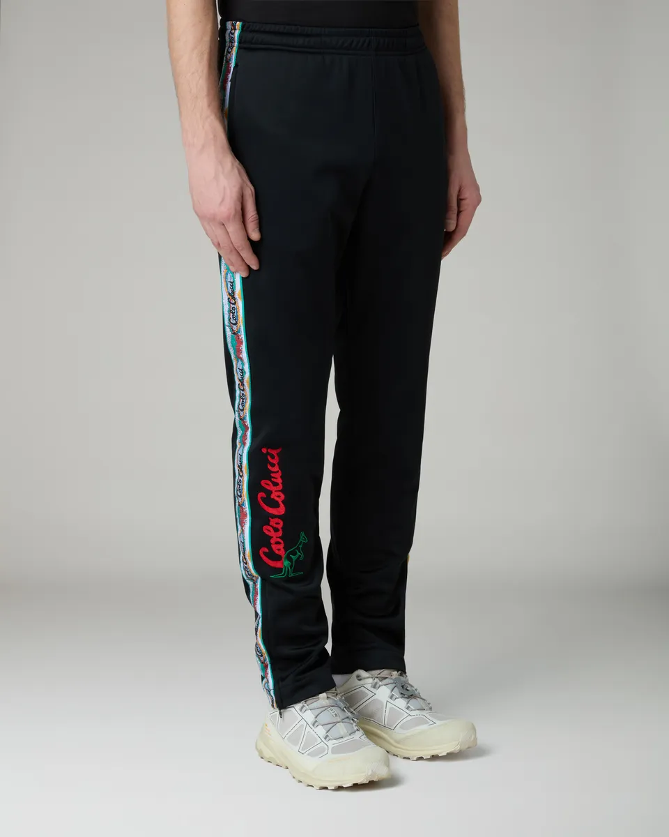 australian-x-carlo-colucci-color-tape-track-pant-nero-slim image 1