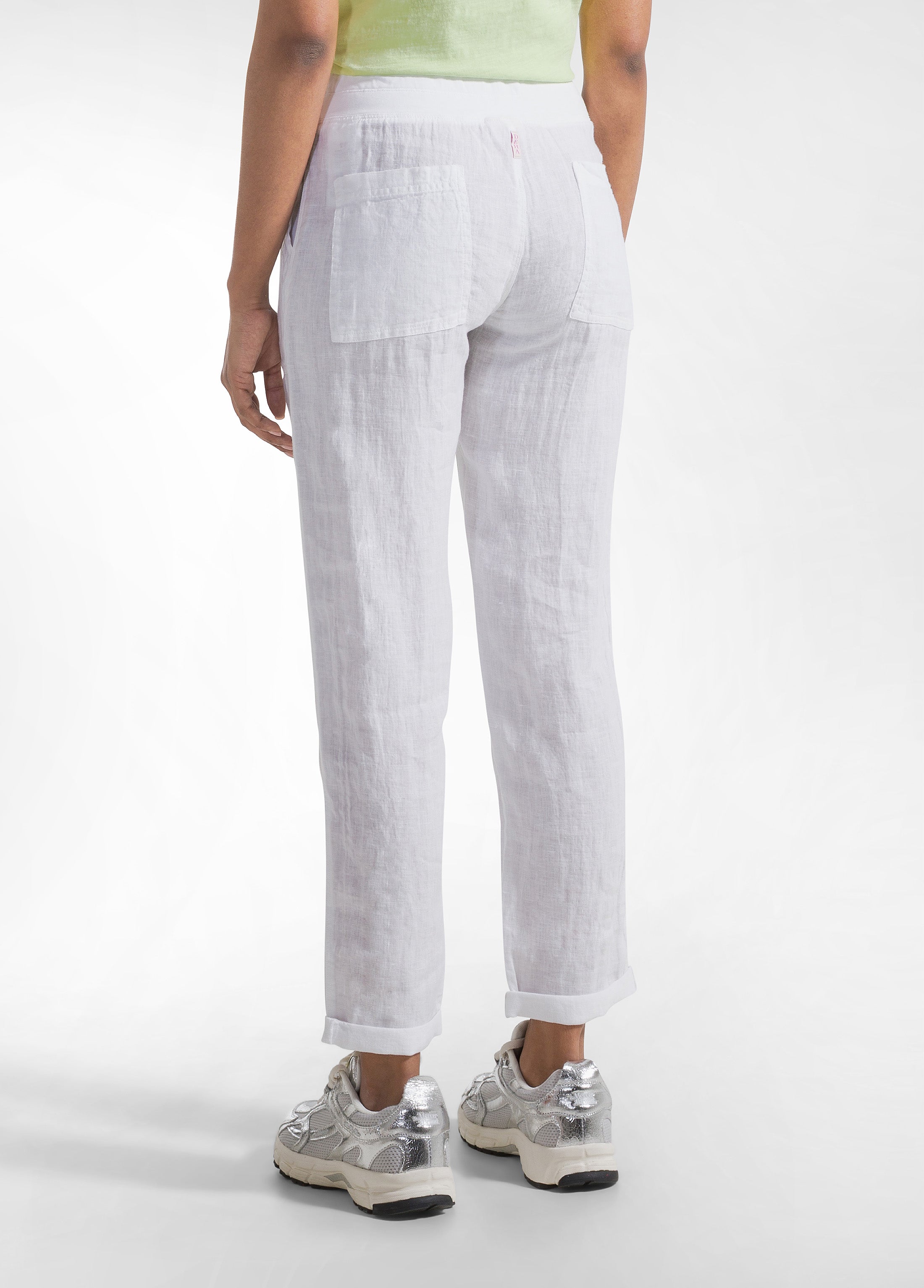 deha-d42596-pantaloni-in-lino-bianco image 3