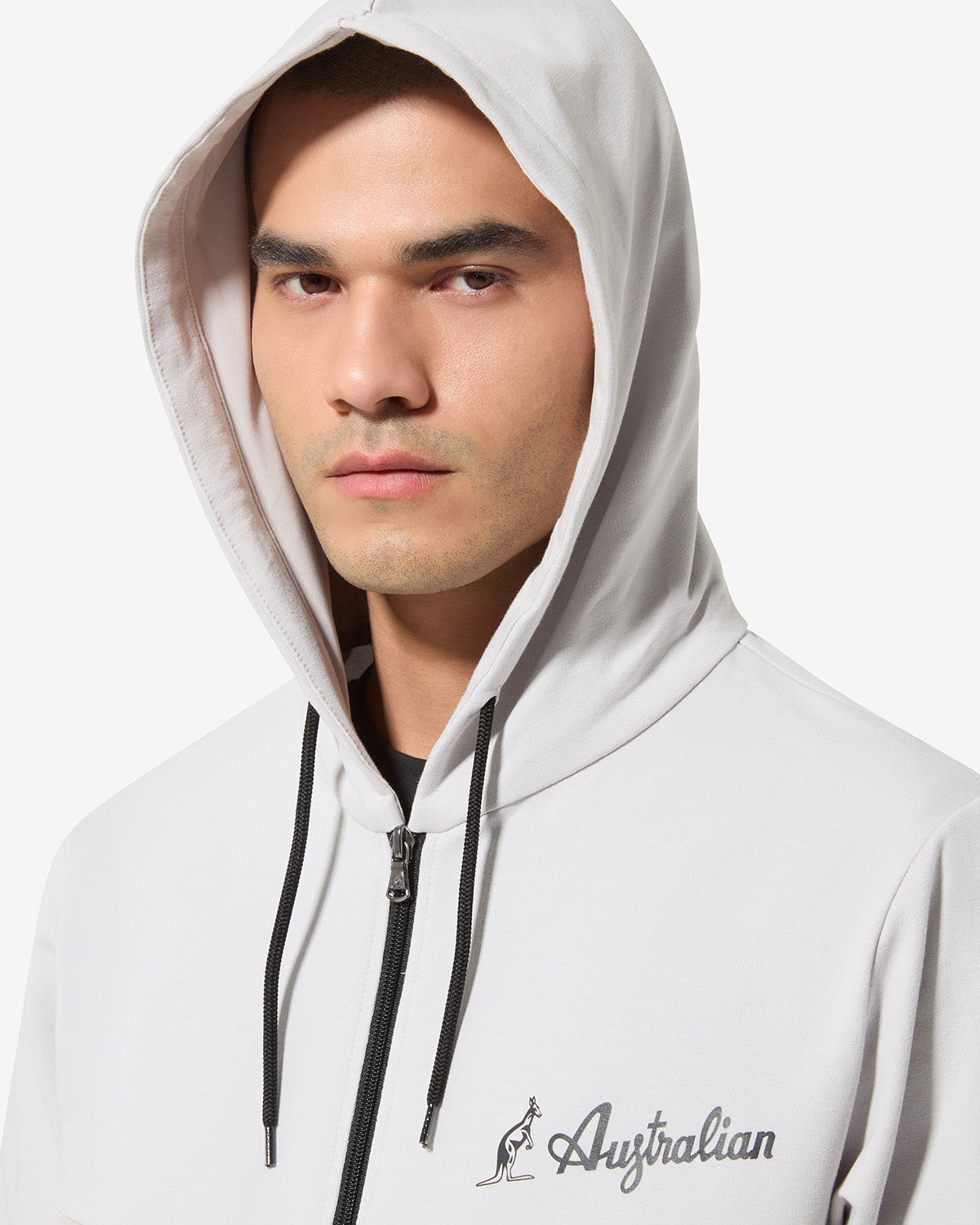 australian-gen-track-jacket-giacca-sportiva-in-felpa-cenere-con-cappuccio image 4