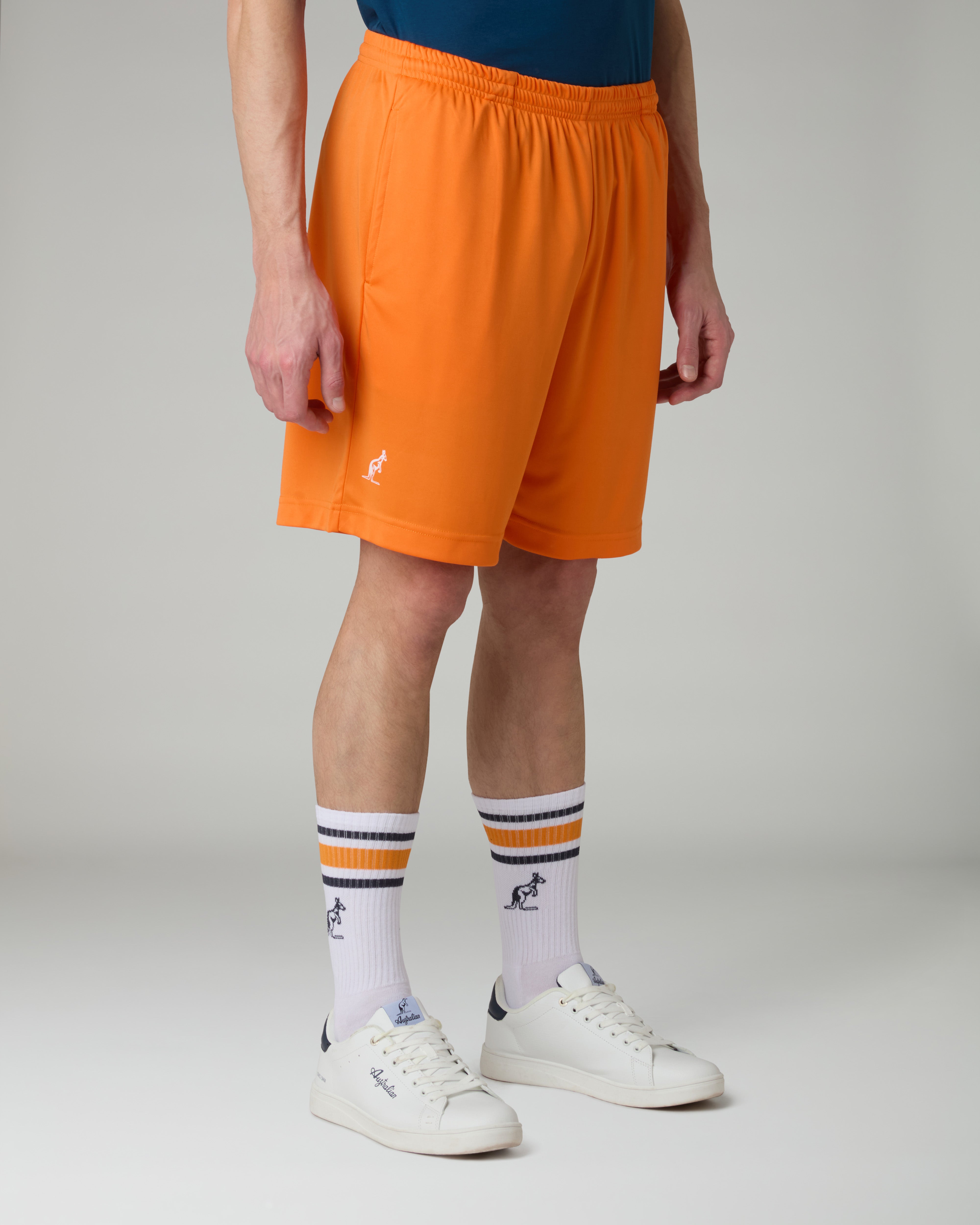 australian-ace-short-tennis-arancio-acceso-con-slip-interno image 1