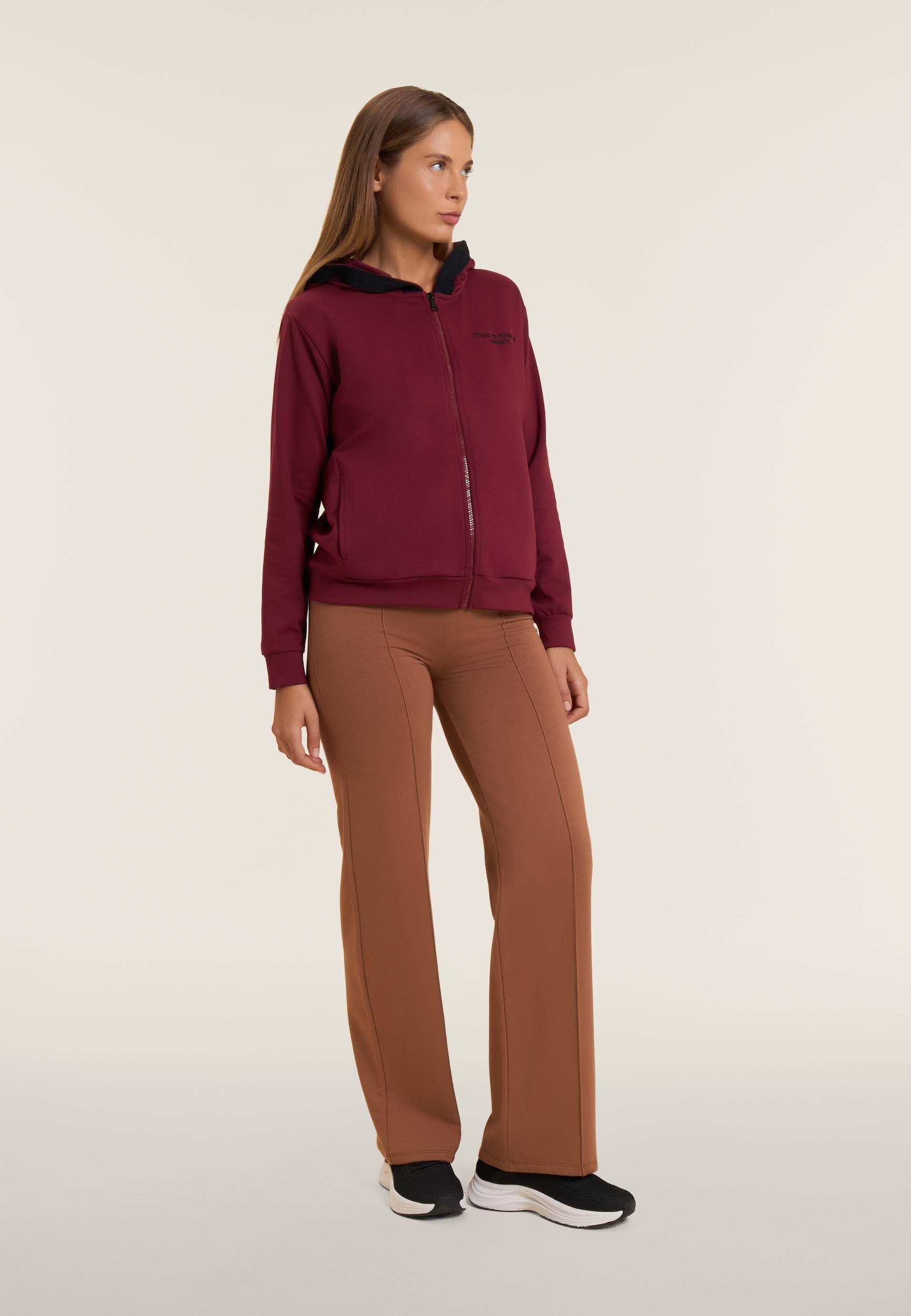 freddy-pantaloni-donna-wide-leg-vita-regular-con-cucitura-centrale image 2