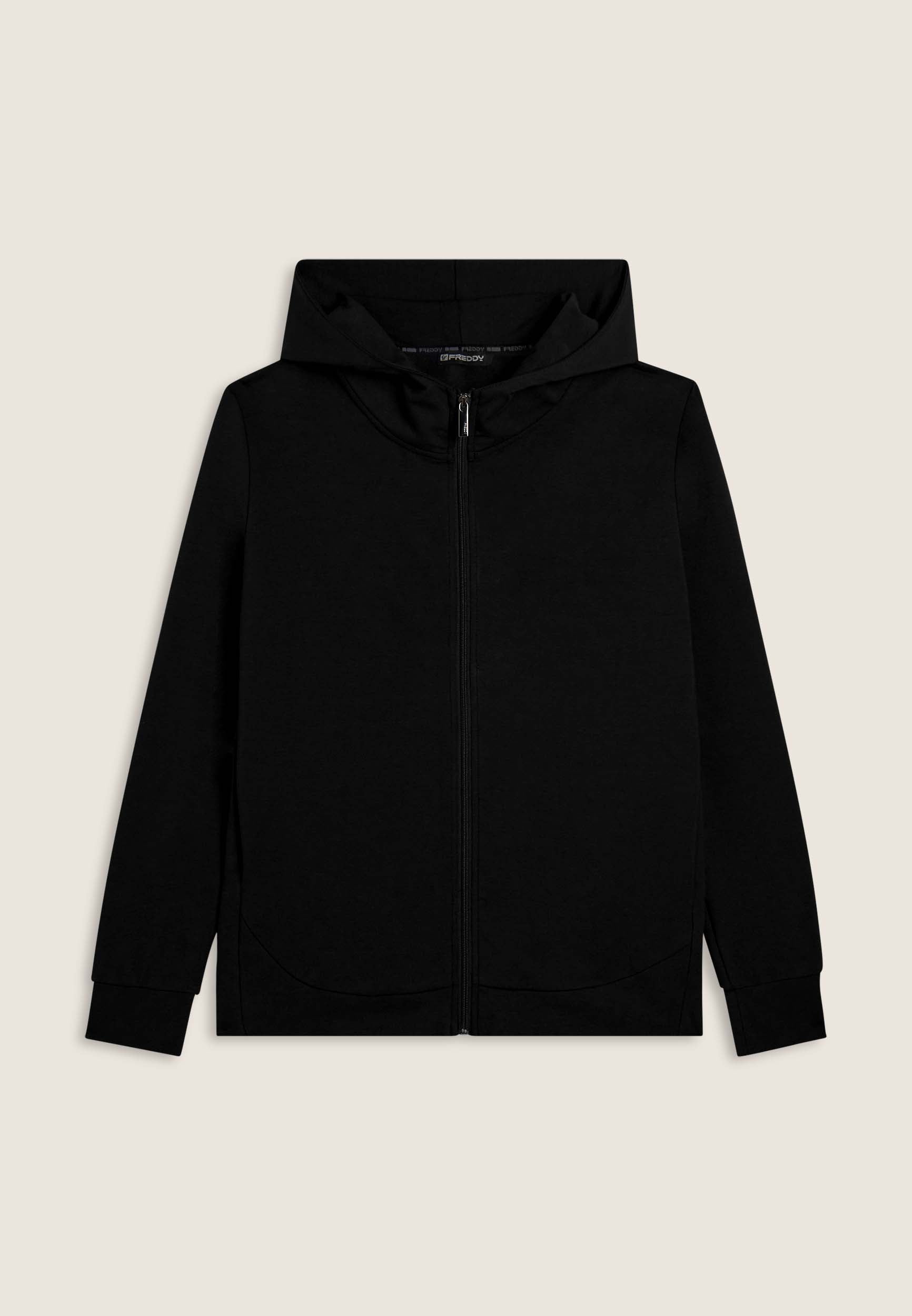 freddy-felpa-uomo-full-zip-con-cappuccio-e-maxi-logo-in-rilievo image 4