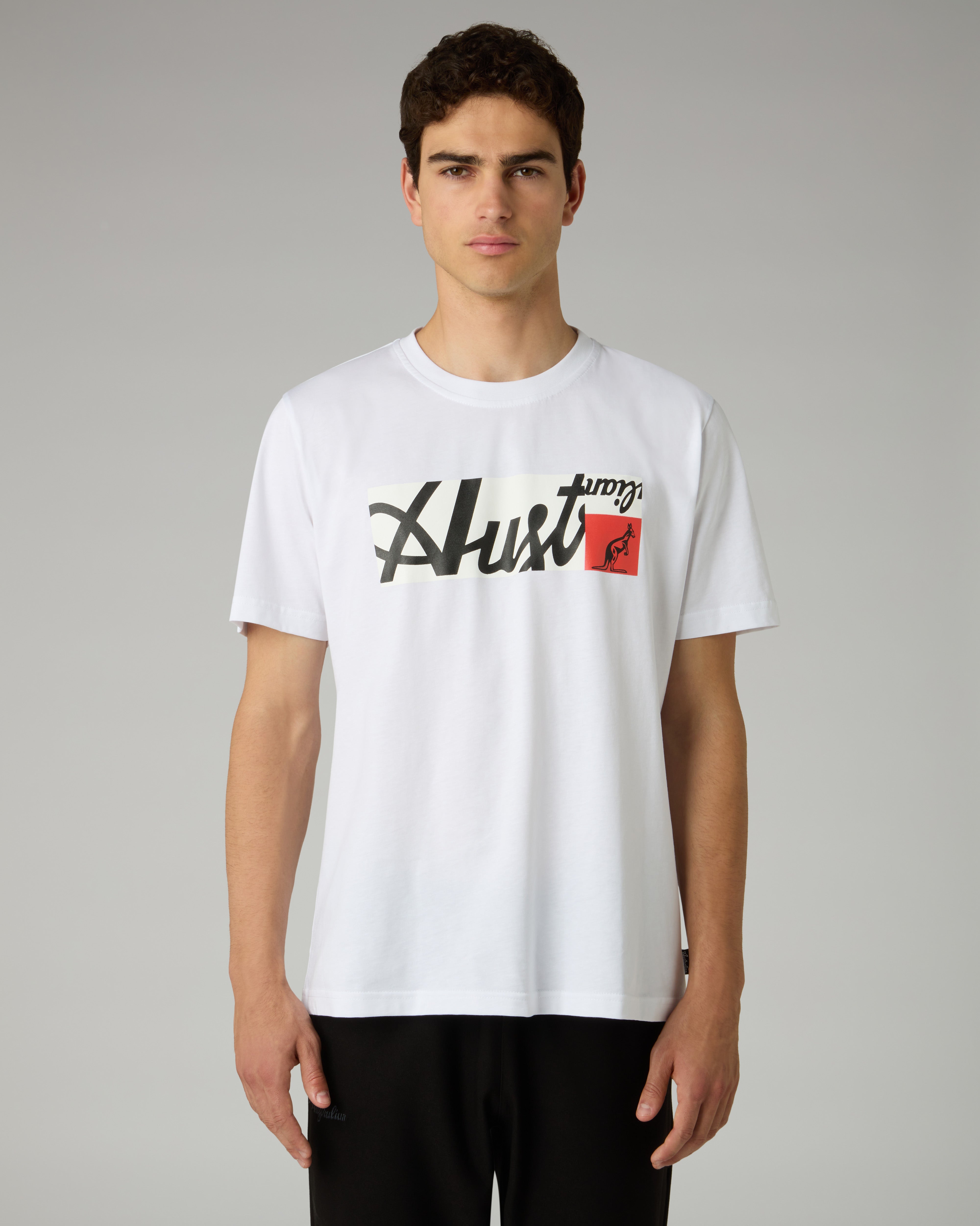 australian-broken-logo-t-shirt-maglia-cotone-bianco-sportswear image 1
